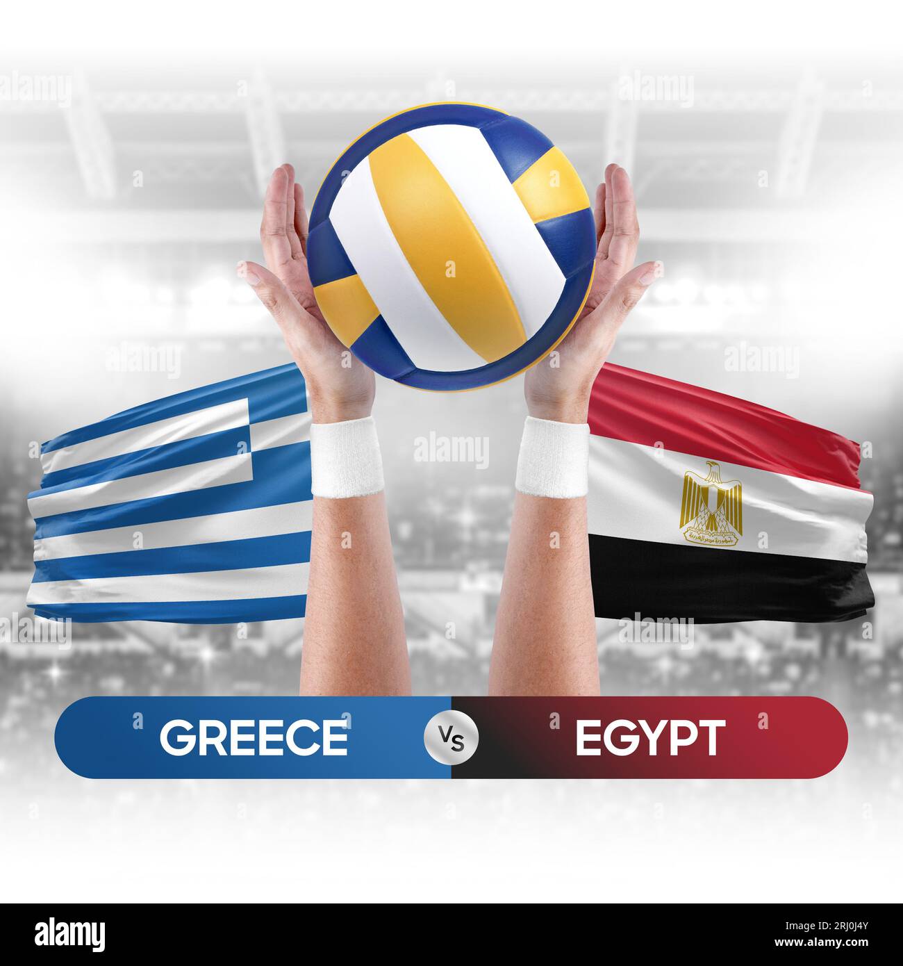 Greece vs Egypt national teams volleyball volley ball match competition