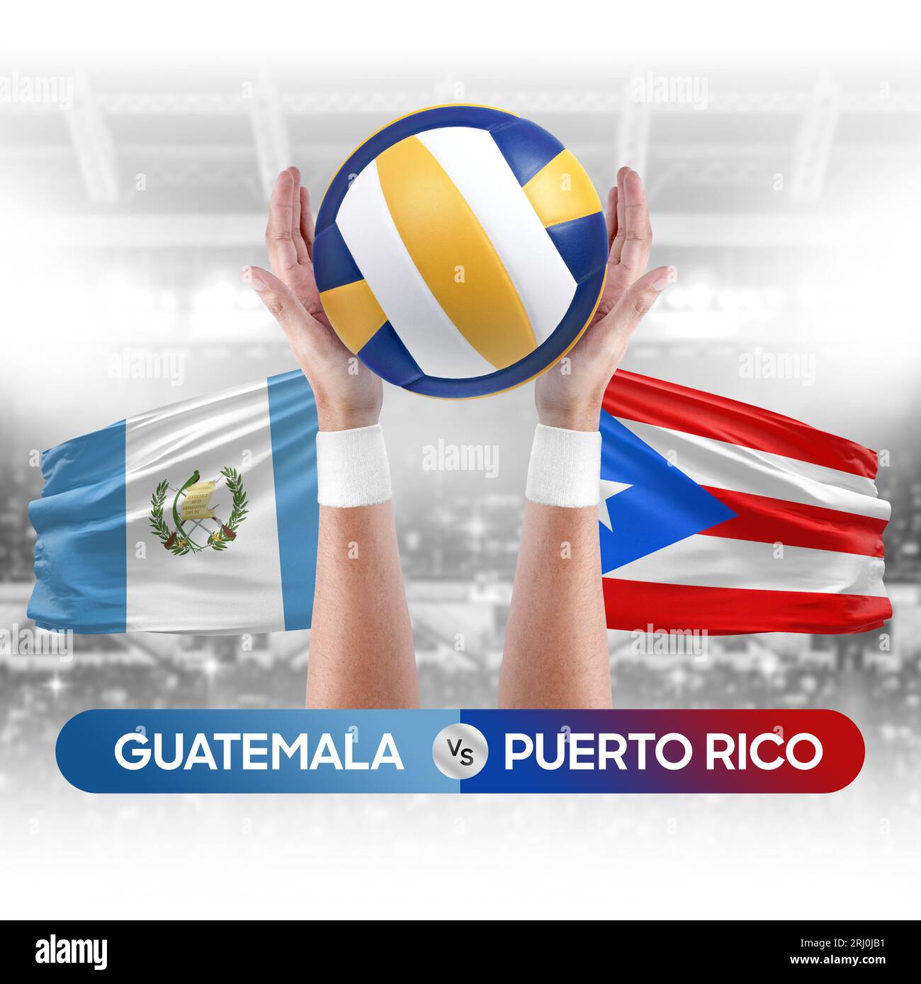 Guatemala vs Puerto Rico national teams volleyball volley ball match