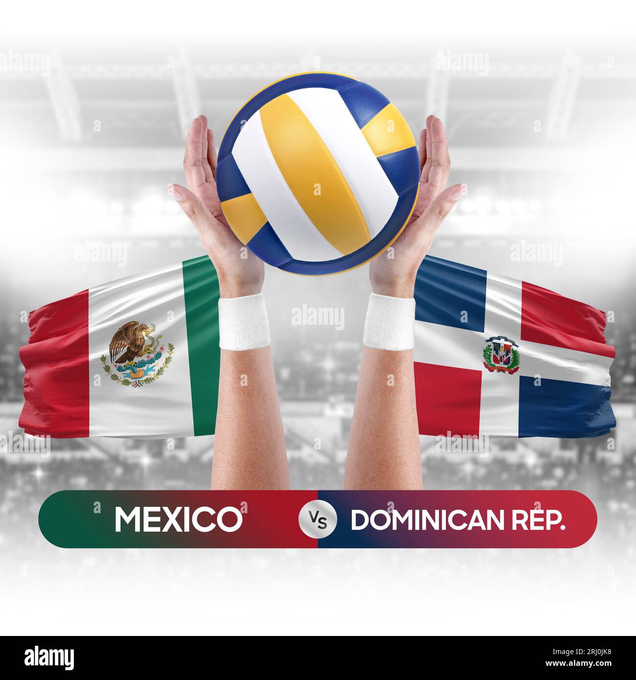 Mexico vs Dominican Republic national teams volleyball volley ball