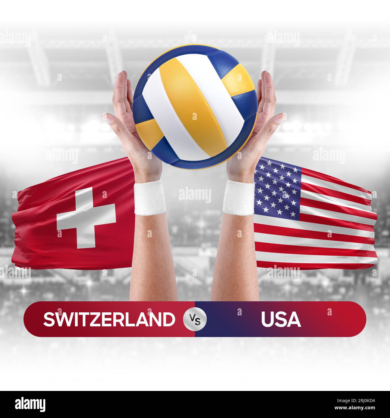 Switzerland vs USA national teams volleyball volley ball match