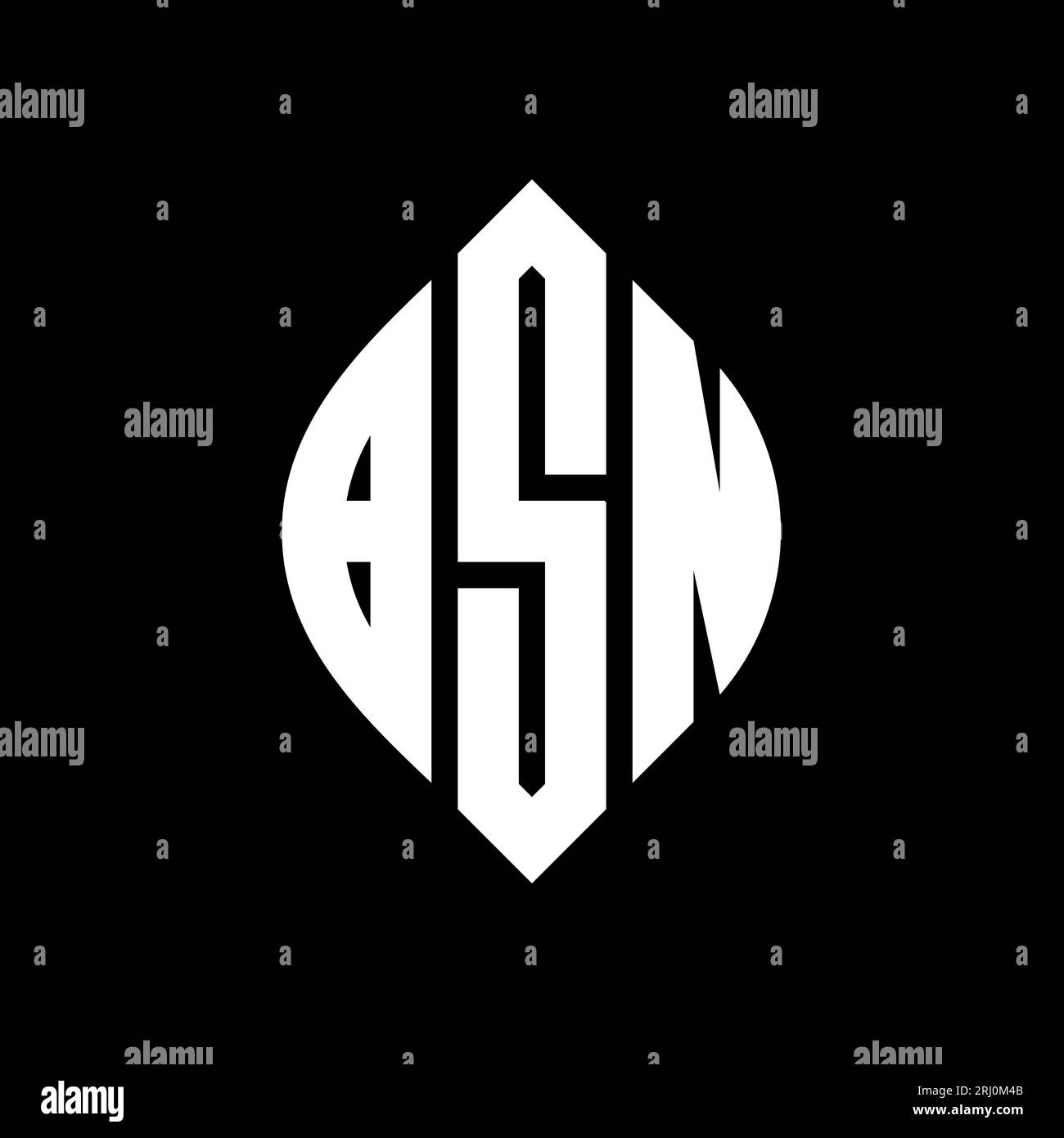 BSN circle letter logo design with circle and ellipse shape. BSN ...