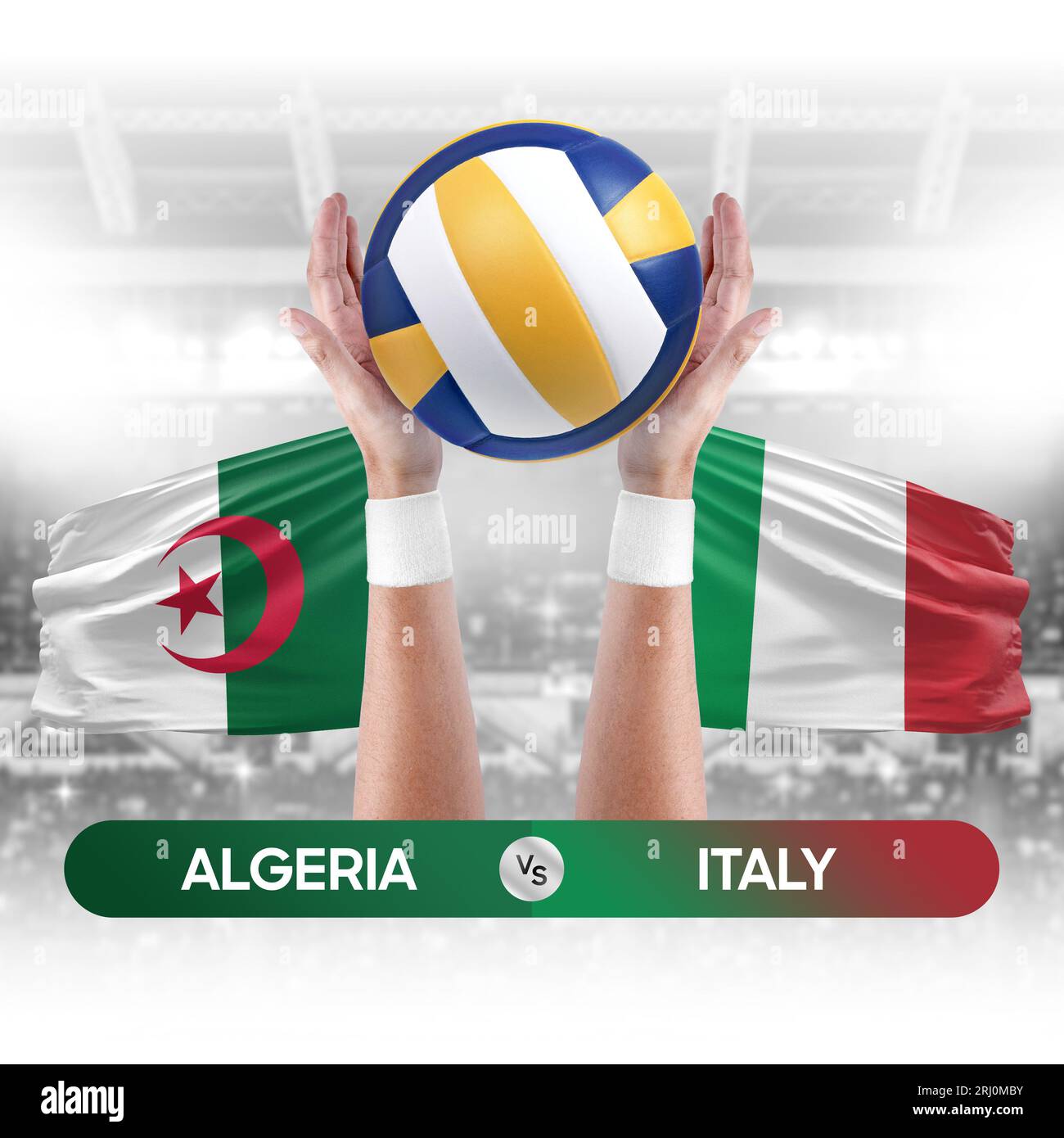 Algeria vs Italy national teams volleyball volley ball match Algeria vs Italy national teams volleyball volley ball match