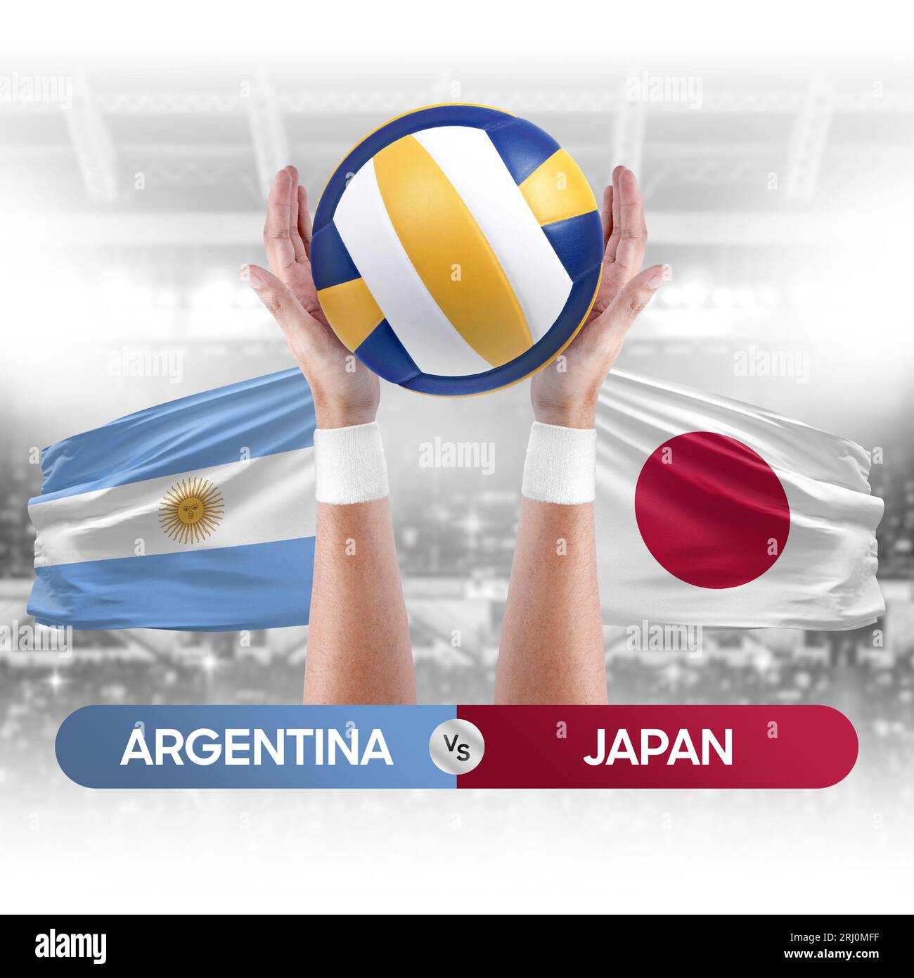 Argentina vs Japan national teams volleyball volley ball match