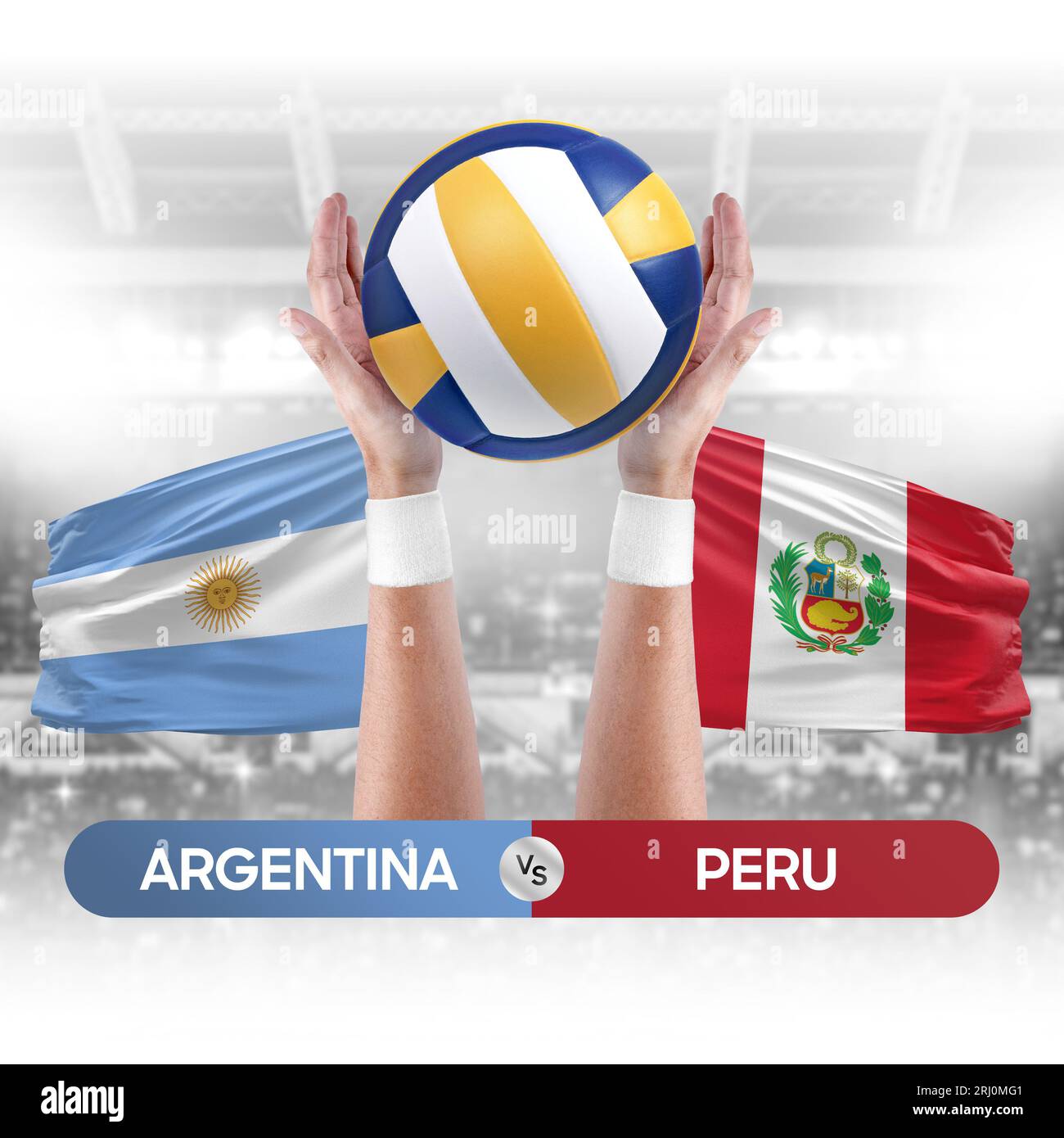 Argentina vs Peru national teams volleyball volley ball match
