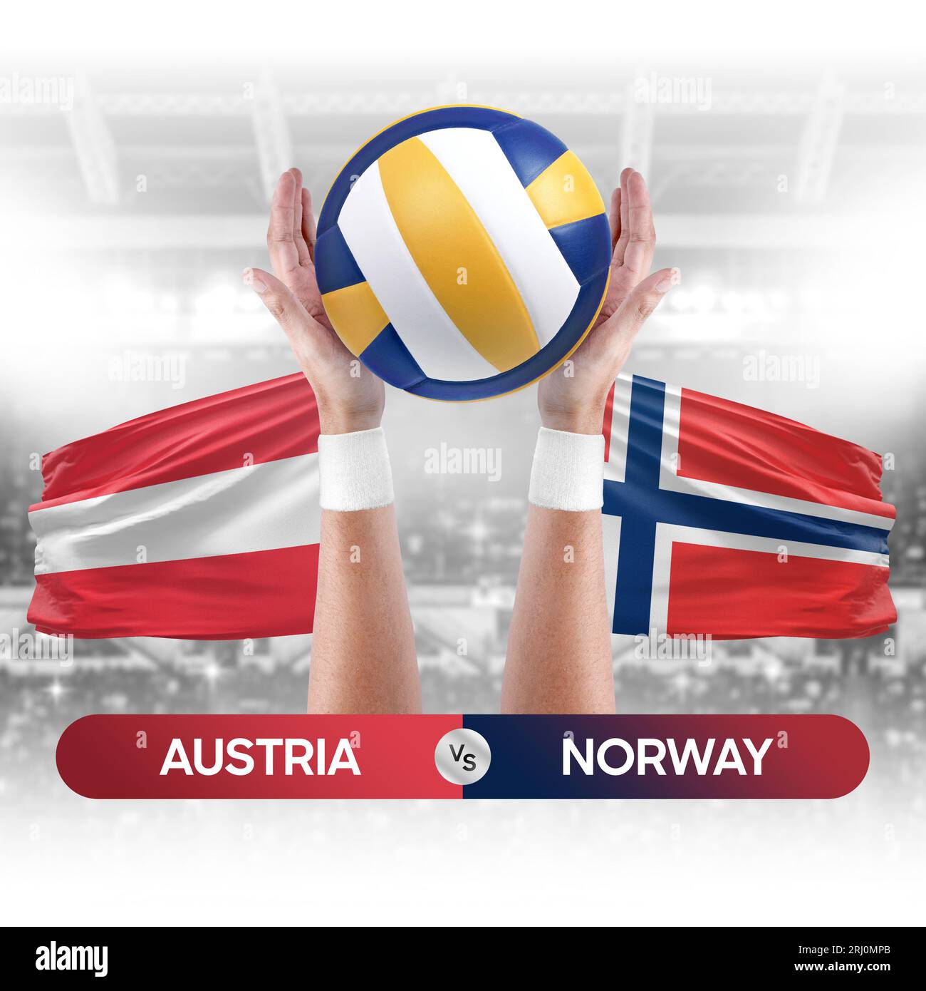 Austria vs Norway national teams volleyball volley ball match