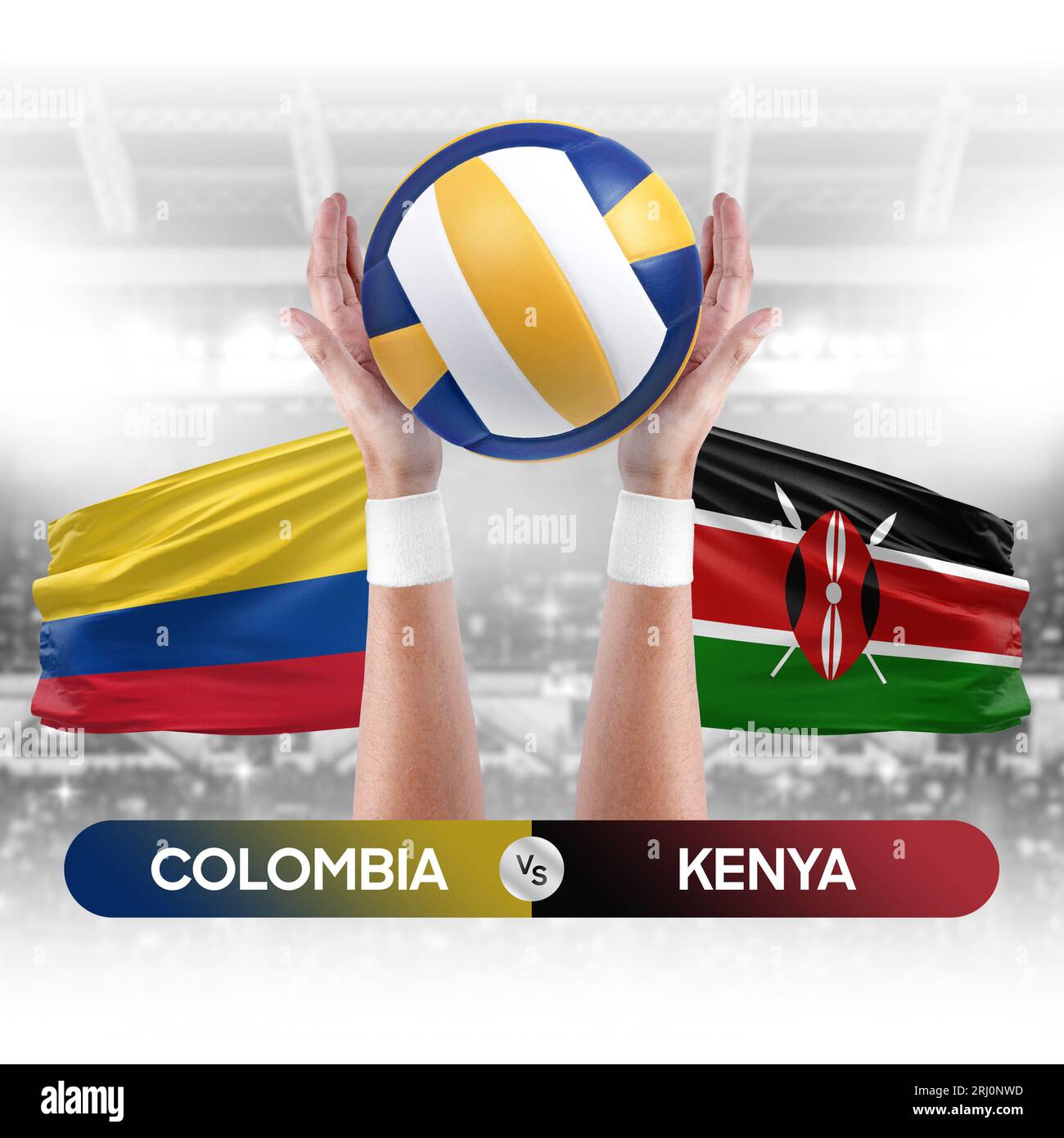 Colombia vs Kenya national teams volleyball volley ball match ...