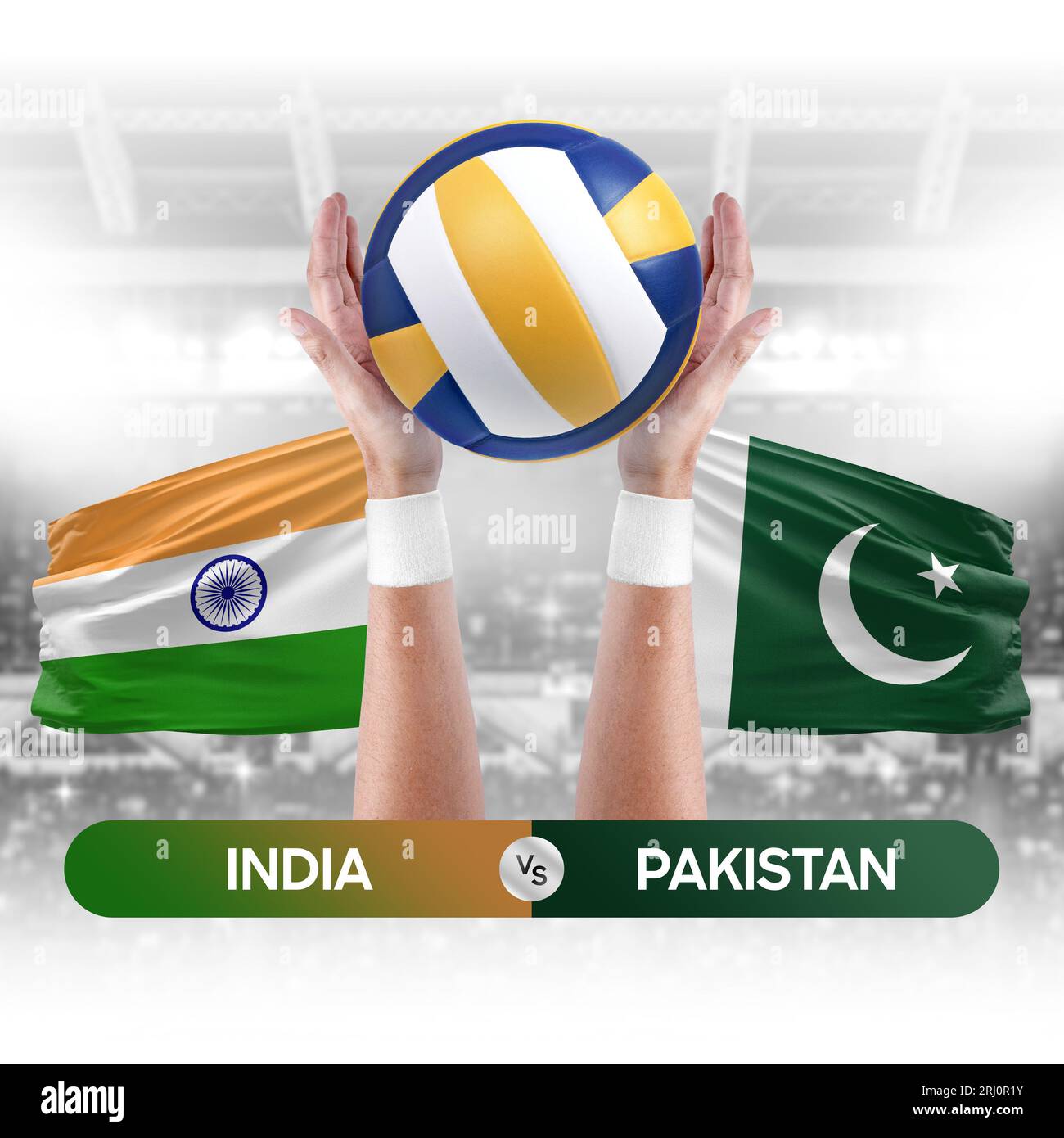 India vs Pakistan national teams volleyball volley ball match