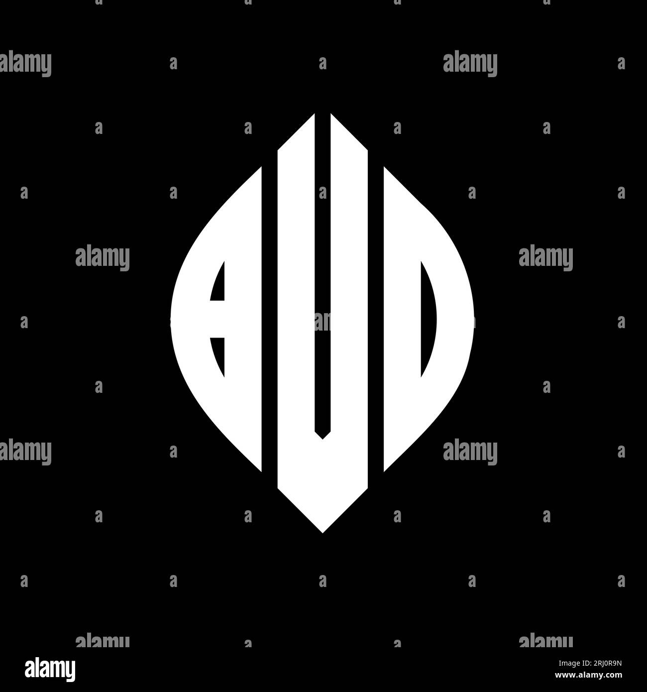 BVD circle letter logo design with circle and ellipse shape. BVD