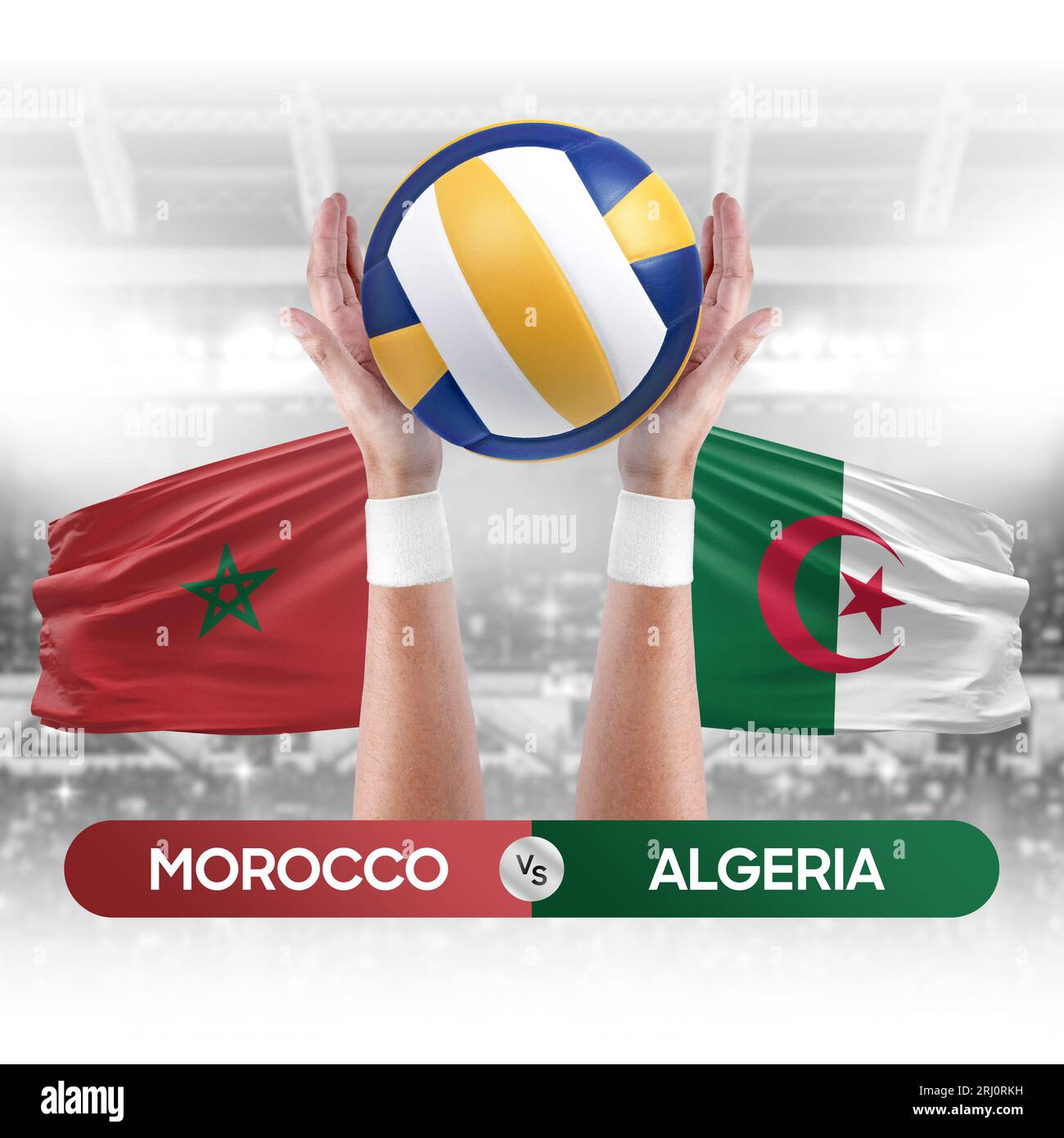 Morocco vs Algeria national teams volleyball volley ball match
