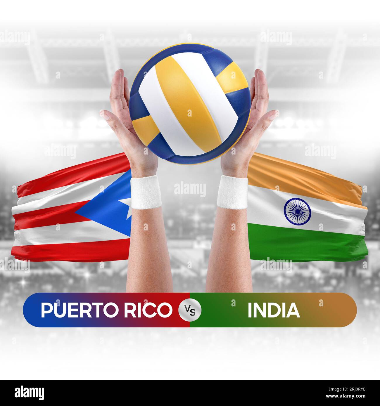 Puerto Rico vs India national teams volleyball volley ball match