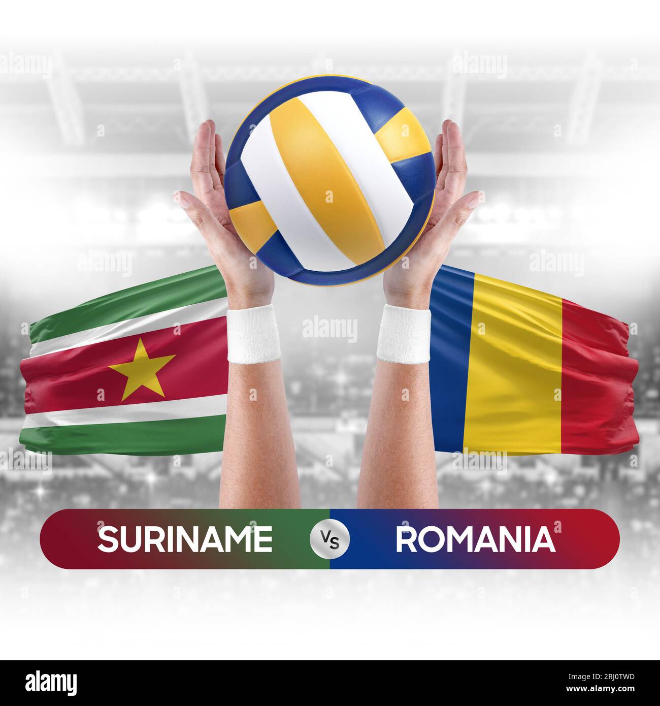 Suriname vs Romania national teams volleyball volley ball match