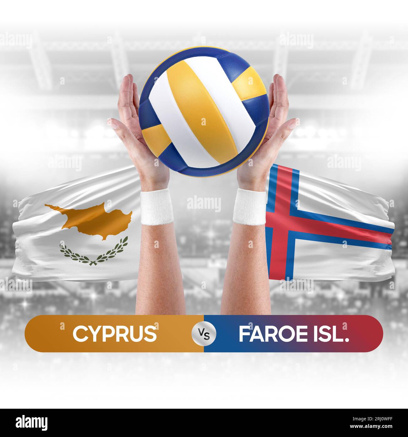 Cyprus vs Faroe Islands national teams volleyball volley ball match