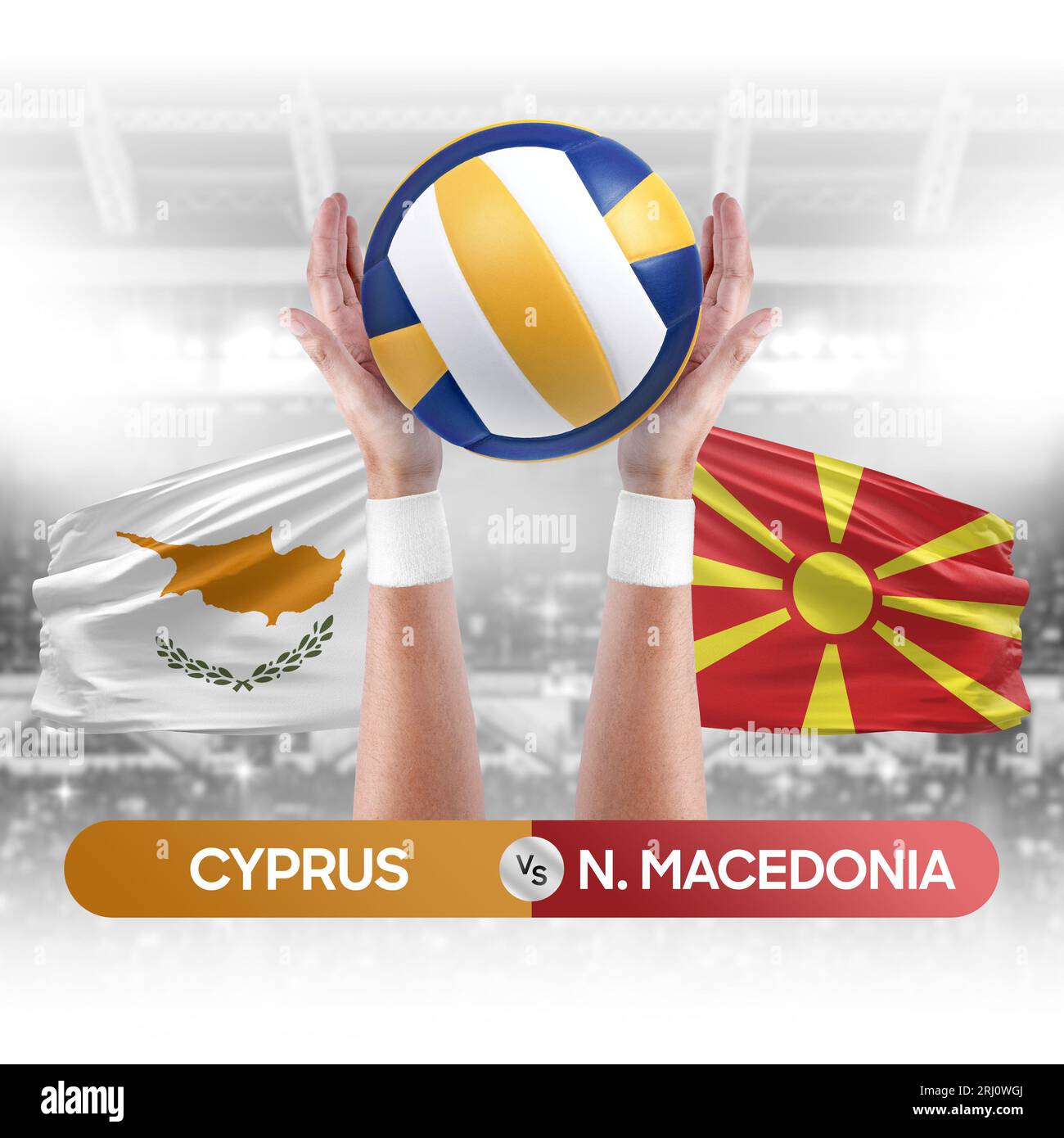 Cyprus vs North Macedonia national teams volleyball volley ball match