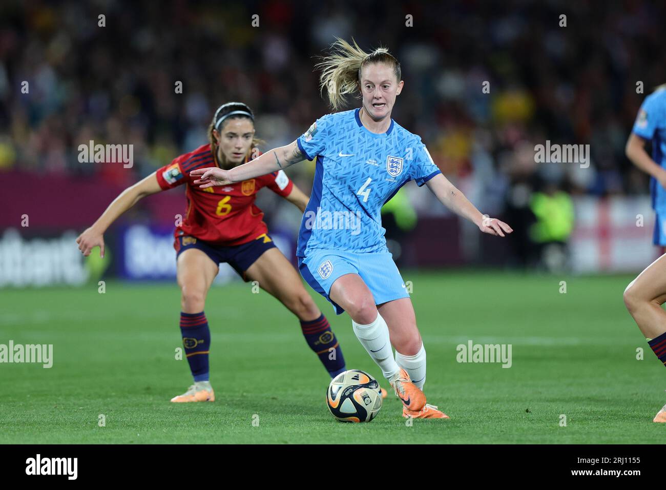 Sydney, Australia. 20th Aug, 2023. Keira Walsh of England controls the ball during the FIFA Women's World Cup 2023 Final match between Spain Women and England Women at Stadium Australia, Sydney, Australia on 20 August 2023. Photo by Peter Dovgan. Editorial use only, license required for commercial use. No use in betting, games or a single club/league/player publications. Credit: UK Sports Pics Ltd/Alamy Live News Stock Photo