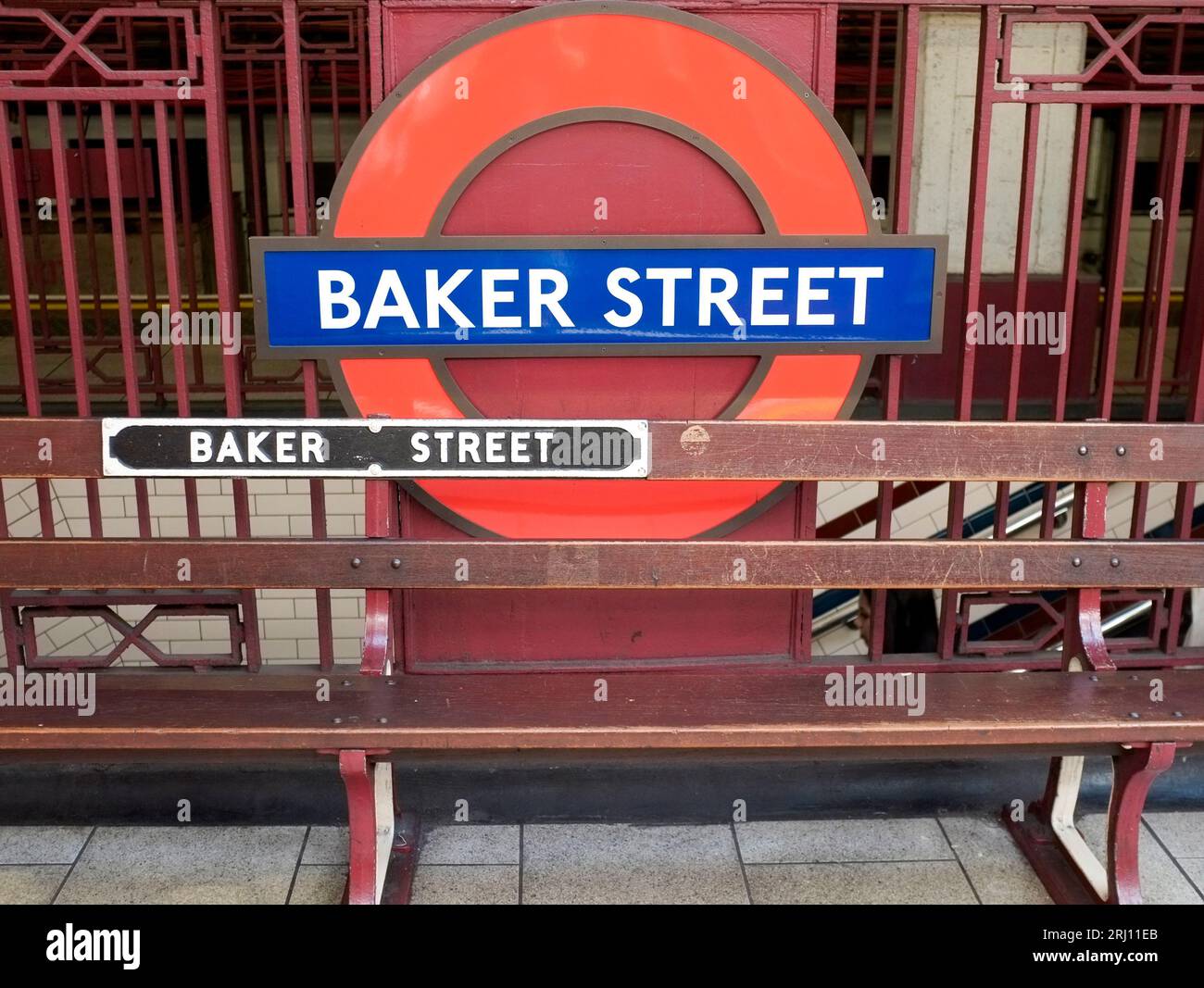 Baker Street Tube Station Sign At The Platform Stock Photo Alamy   Baker Street Tube Station Sign At The Platform 2RJ11EB 