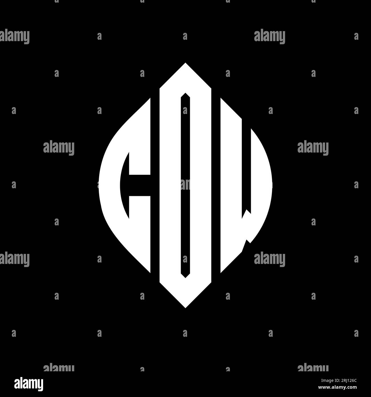 CDW circle letter logo design with circle and ellipse shape. CDW