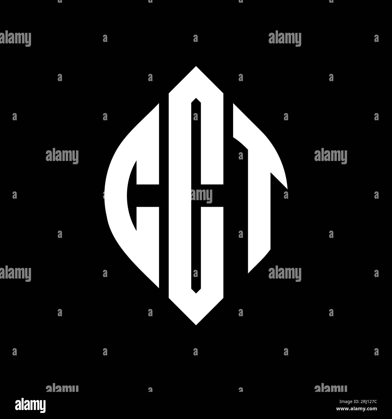 CCT circle letter logo design with circle and ellipse shape. CCT ellipse letters with typographic style. The three initials form a circle logo. CCT Ci Stock Vector