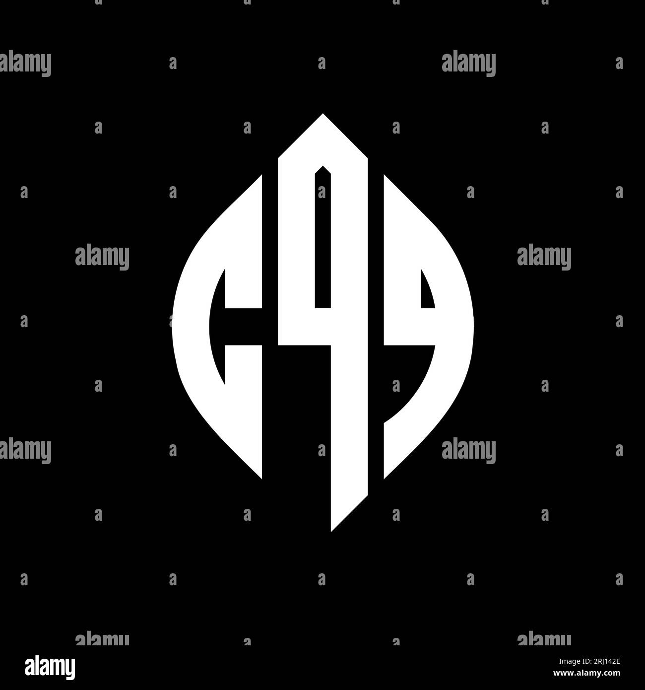 Cqq CQQ circle letter logo design with circle and ellipse shape. CQQ ...