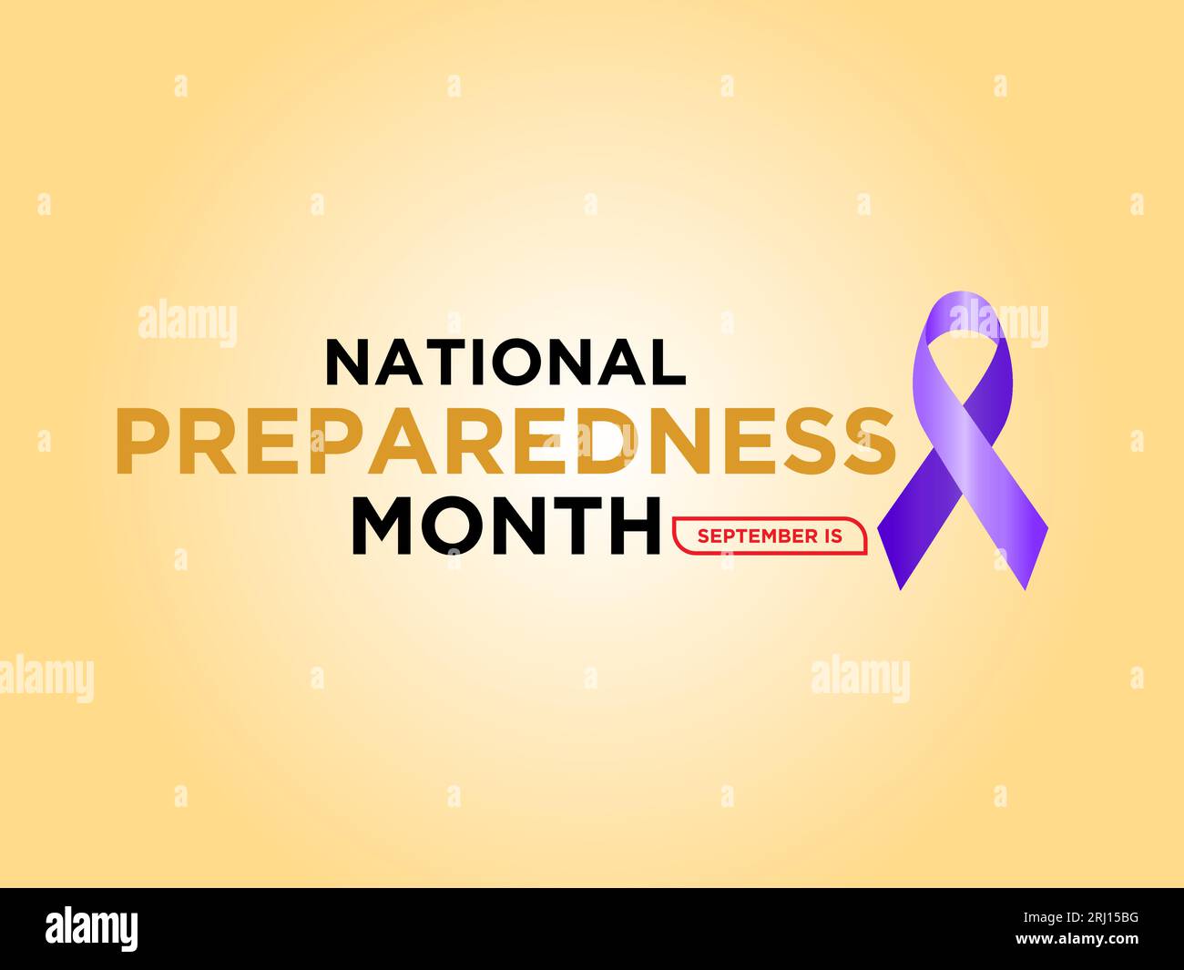National Preparedness Month Promotes Readiness, Safety, and Collaboration for All Hazards. vector illustration banner template. Stock Vector