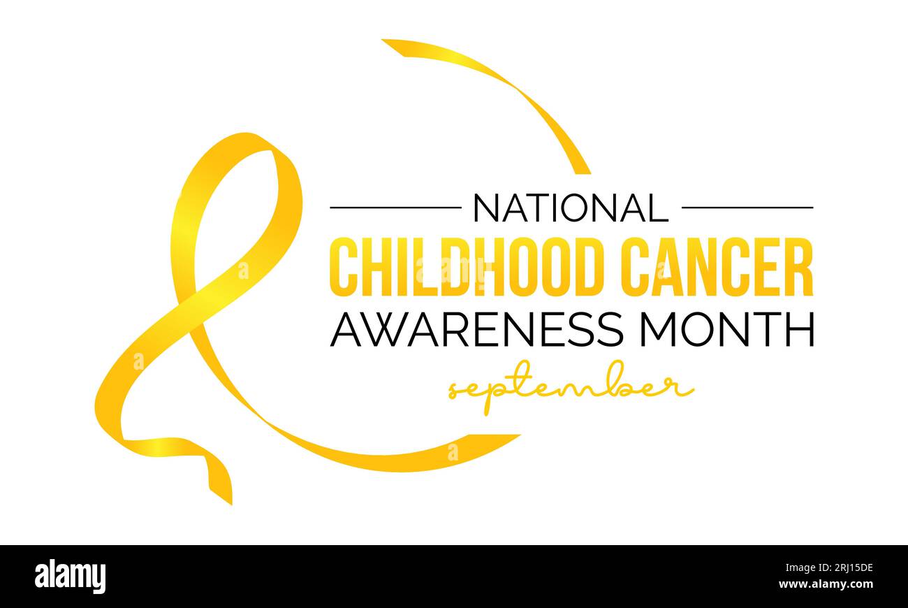 National Childhood Cancer Awareness Month vector banner template. Child cancer concept of support, cure, health prevention vector illustration idea. Stock Vector