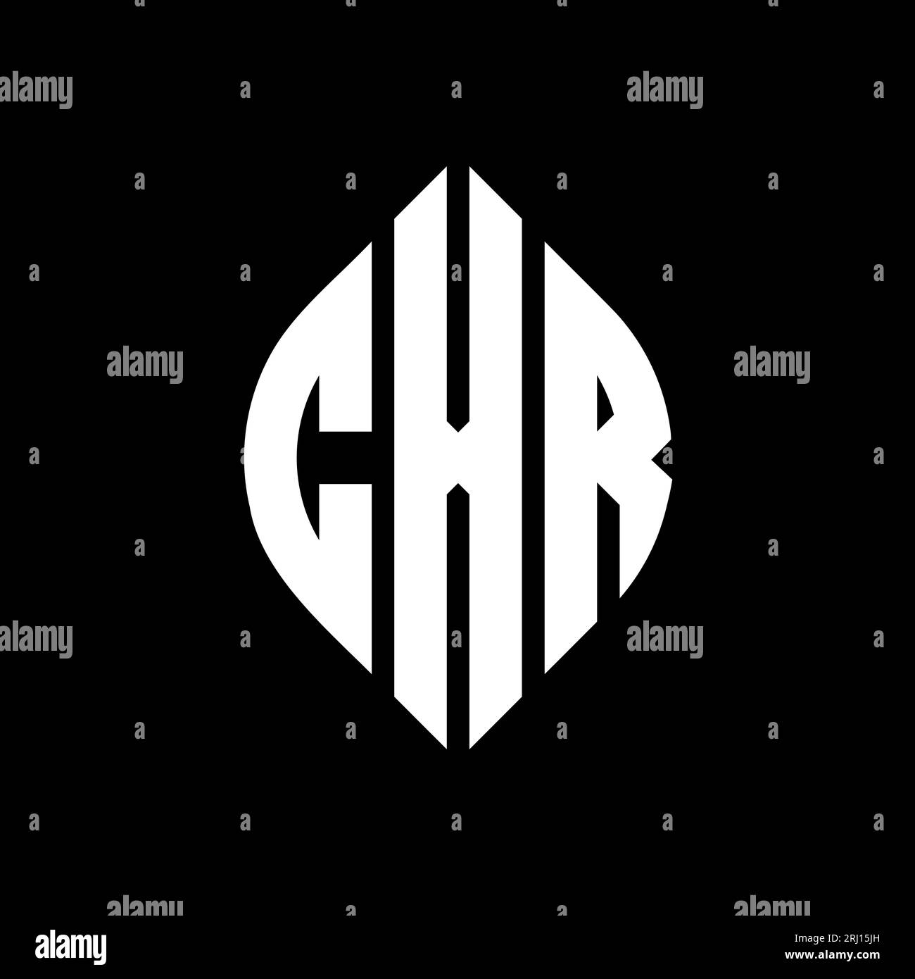 CXR circle letter logo design with circle and ellipse shape. CXR