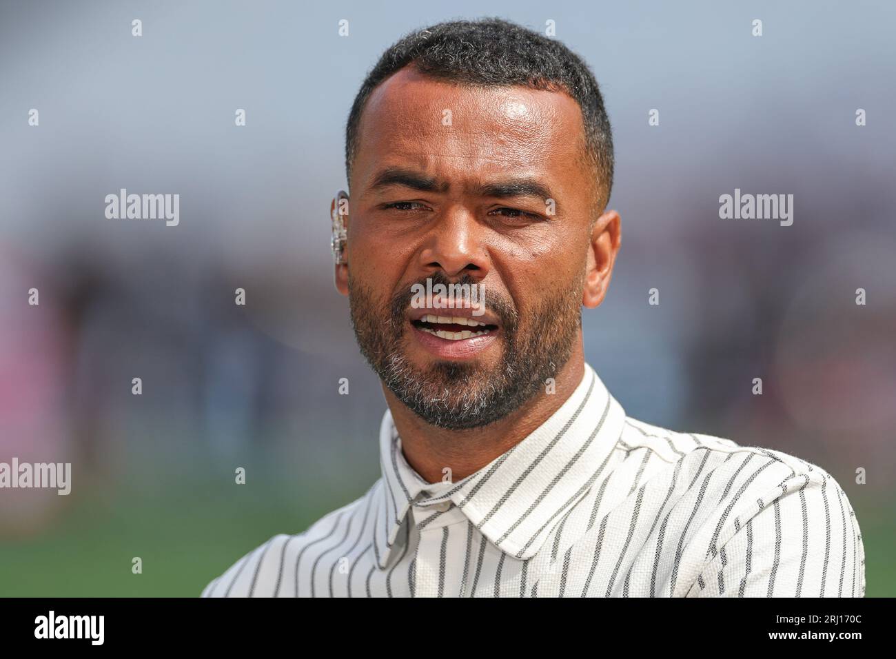 Ashley Cole former Chelsea player and coach ahead of the Premier League match West Ham United vs Chelsea at London Stadium, London, United Kingdom, 20th August 2023  (Photo by Mark Cosgrove/News Images) Stock Photo