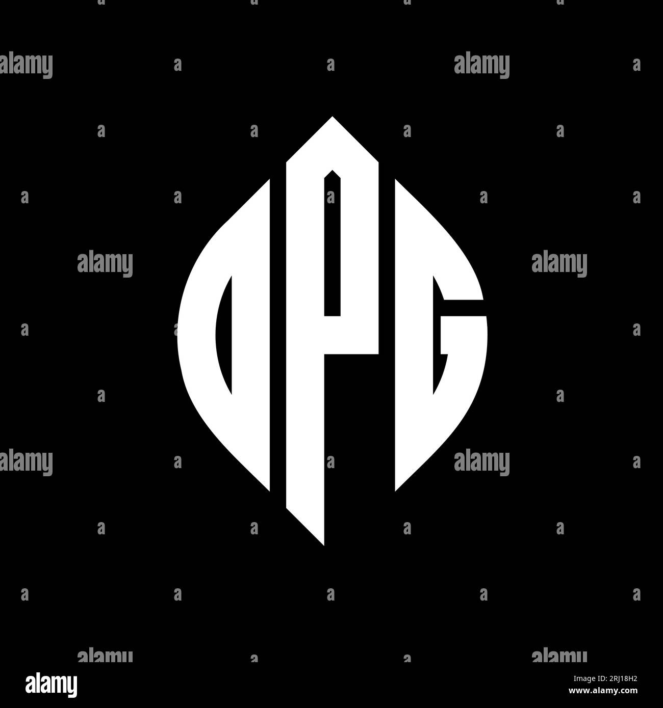 DPG circle letter logo design with circle and ellipse shape. DPG