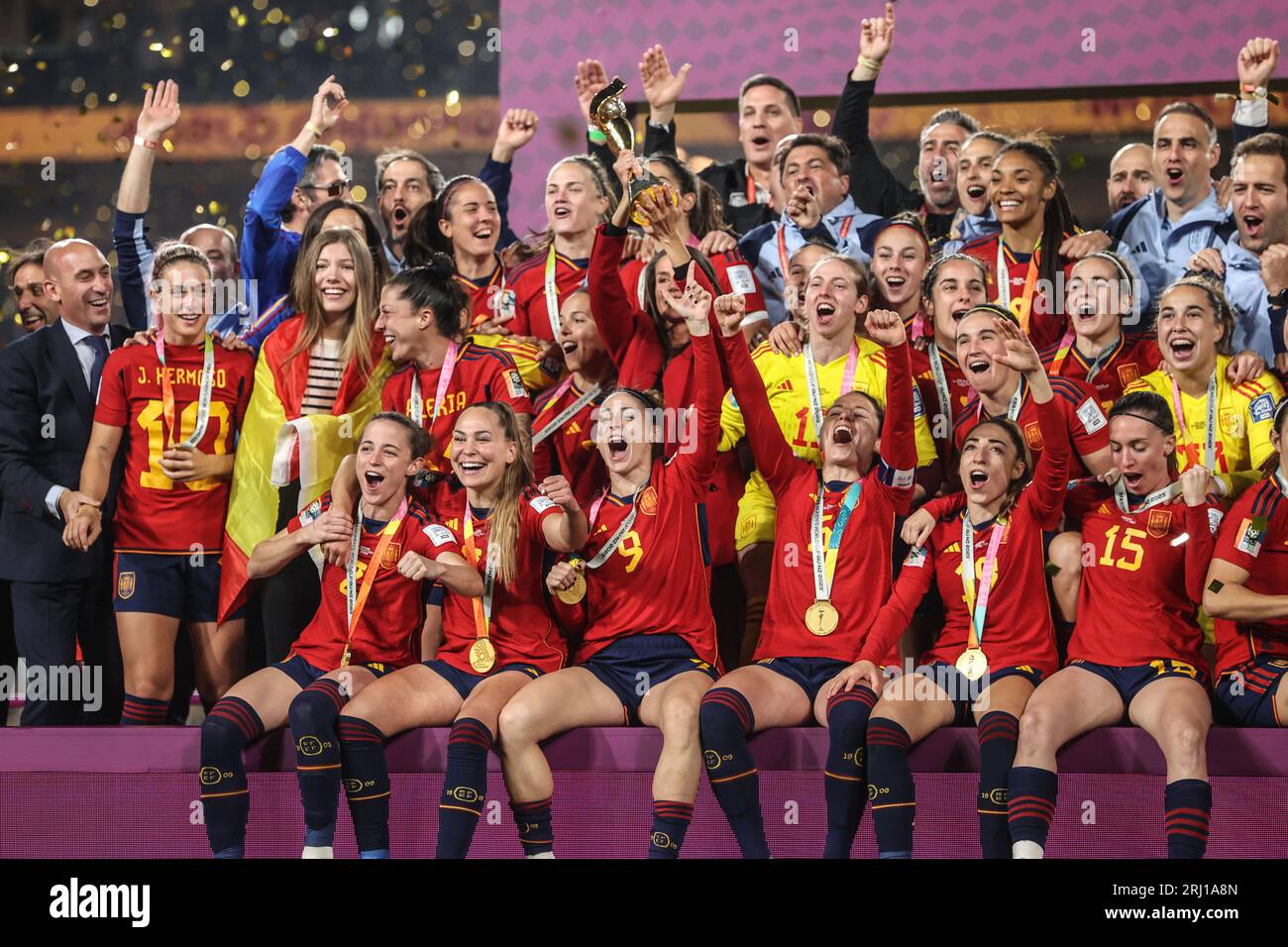 Sydney, Australia. 20th Aug, 2023. Spain lift the FIFA Women's World ...