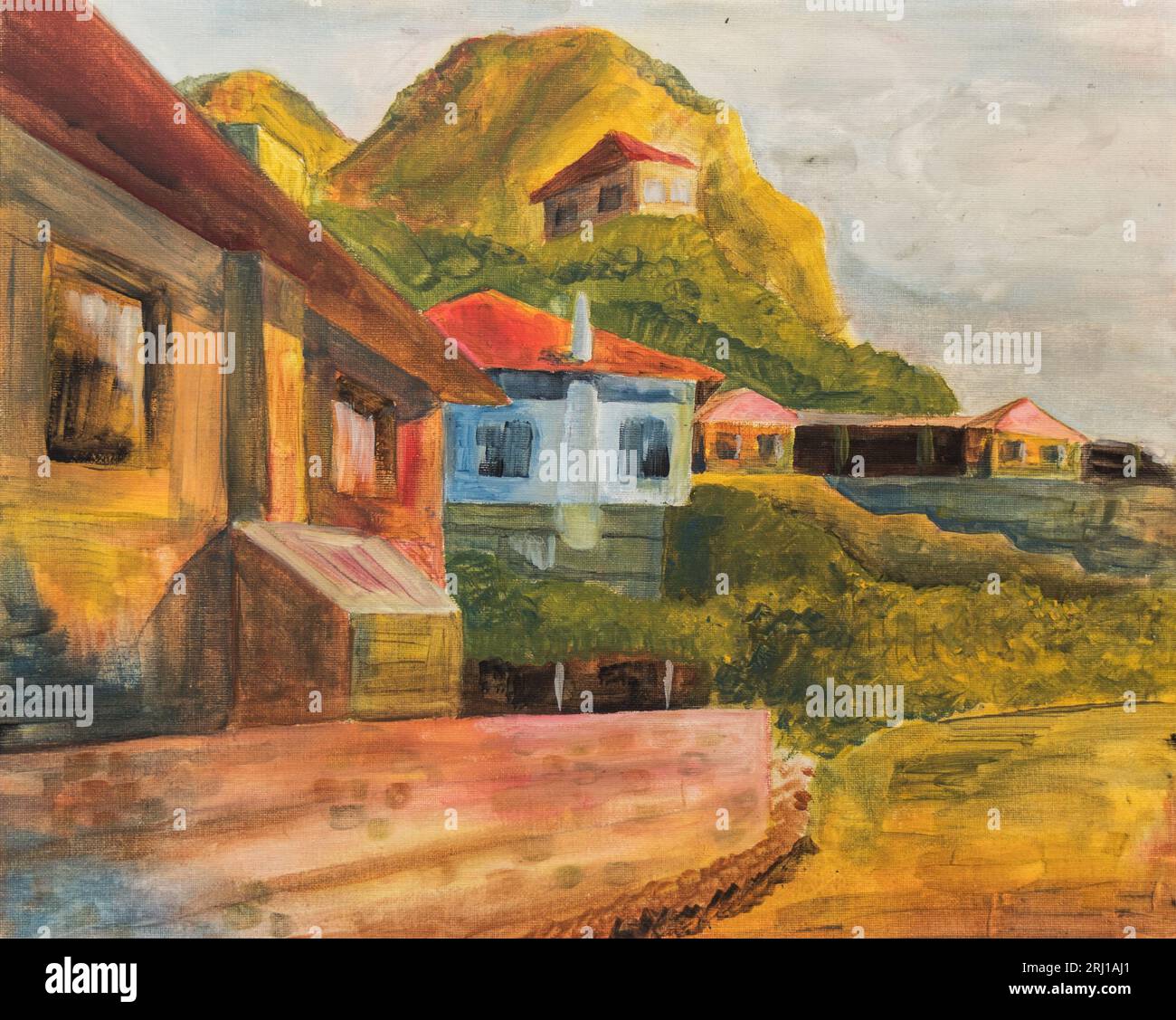 Oil painting landscape colorful autumn hi-res stock photography and ...
