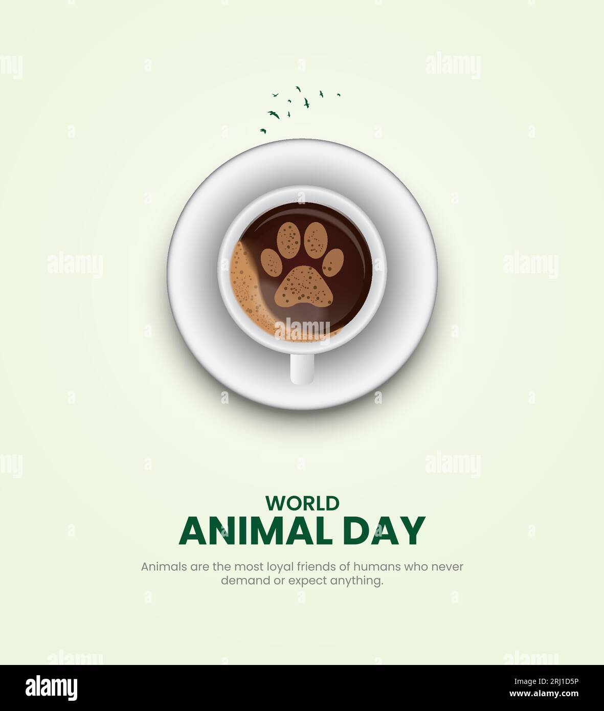 World Animal Day Vector Illustration Stock Vector