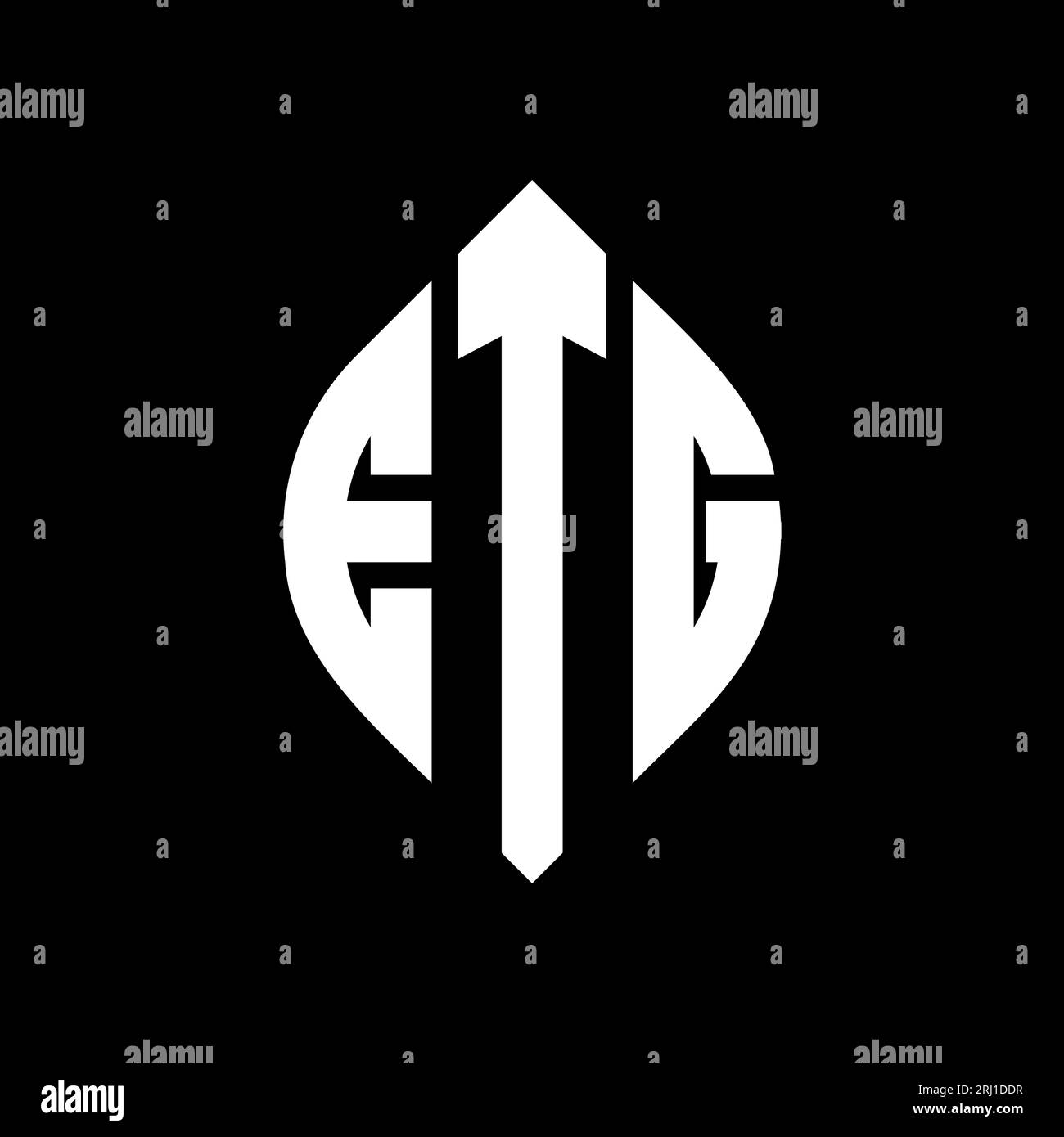 ETG circle letter logo design with circle and ellipse shape. ETG