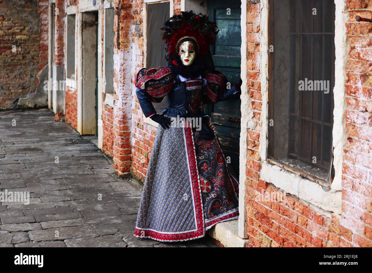 Karneval Venedig, Venedig Karneval,  Beauty, Carnevale di Venezia,  Masken in Venedig,  Venedig Frau,  Masken, Kostüme, Kleidern und schönen Frauen Stock Photo