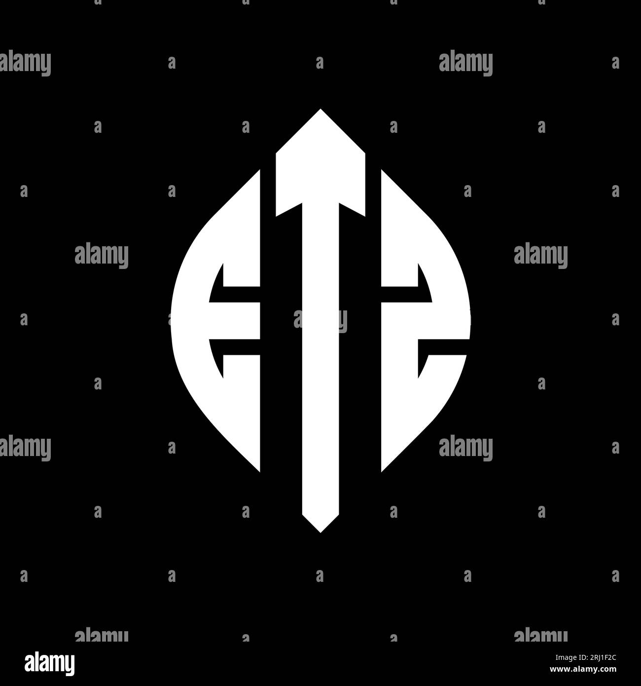 ETZ circle letter logo design with circle and ellipse shape. ETZ ellipse letters with