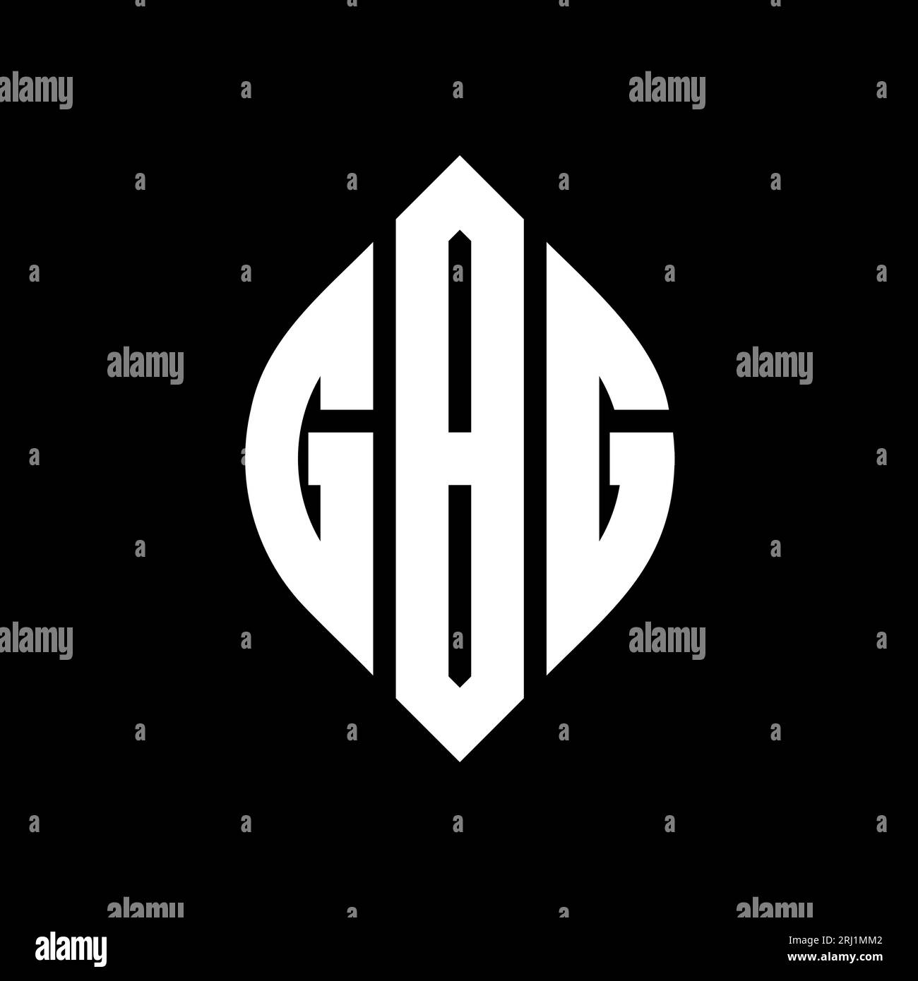 GBG circle letter logo design with circle and ellipse shape. GBG