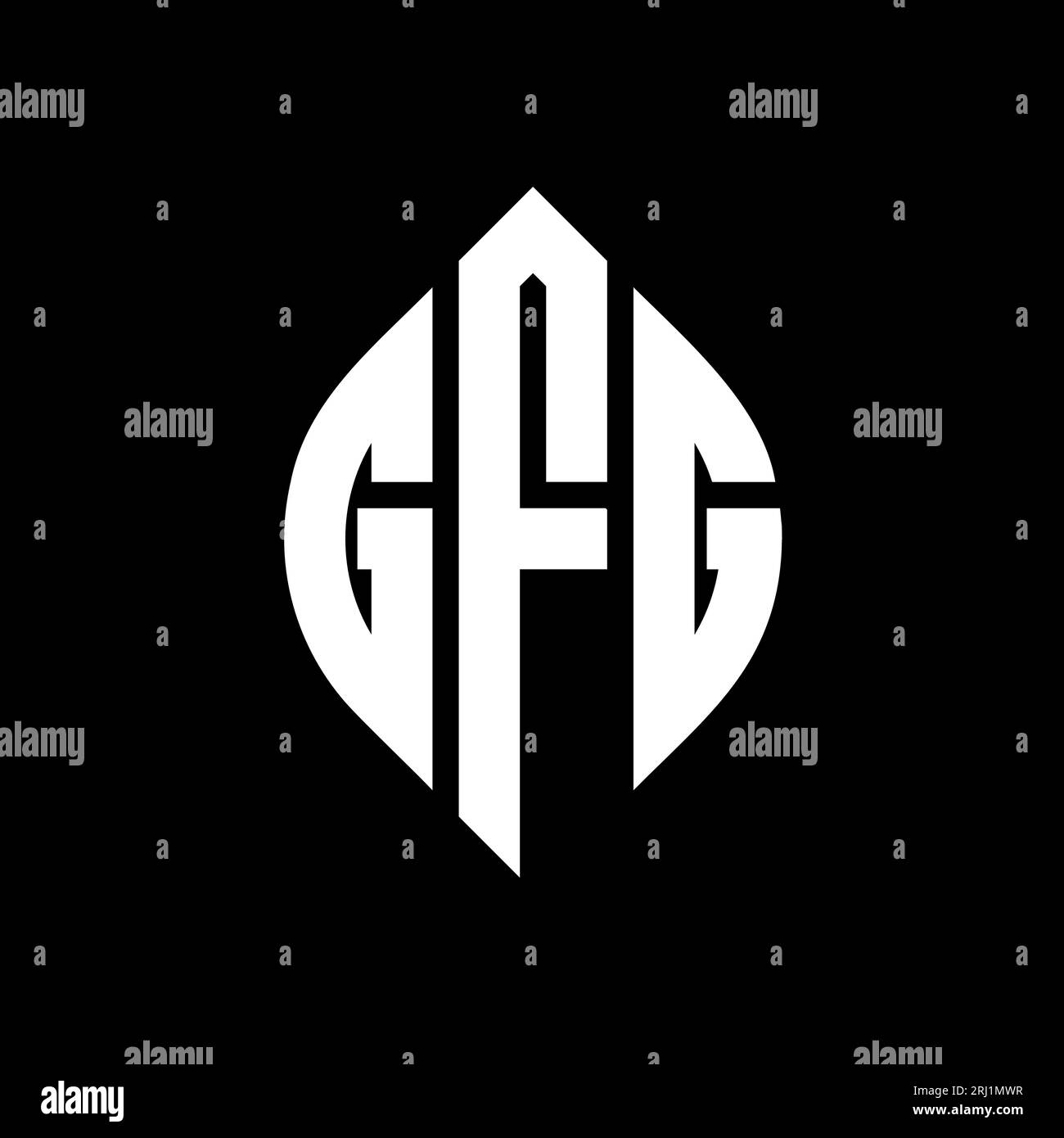 GFG circle letter logo design with circle and ellipse shape. GFG ...
