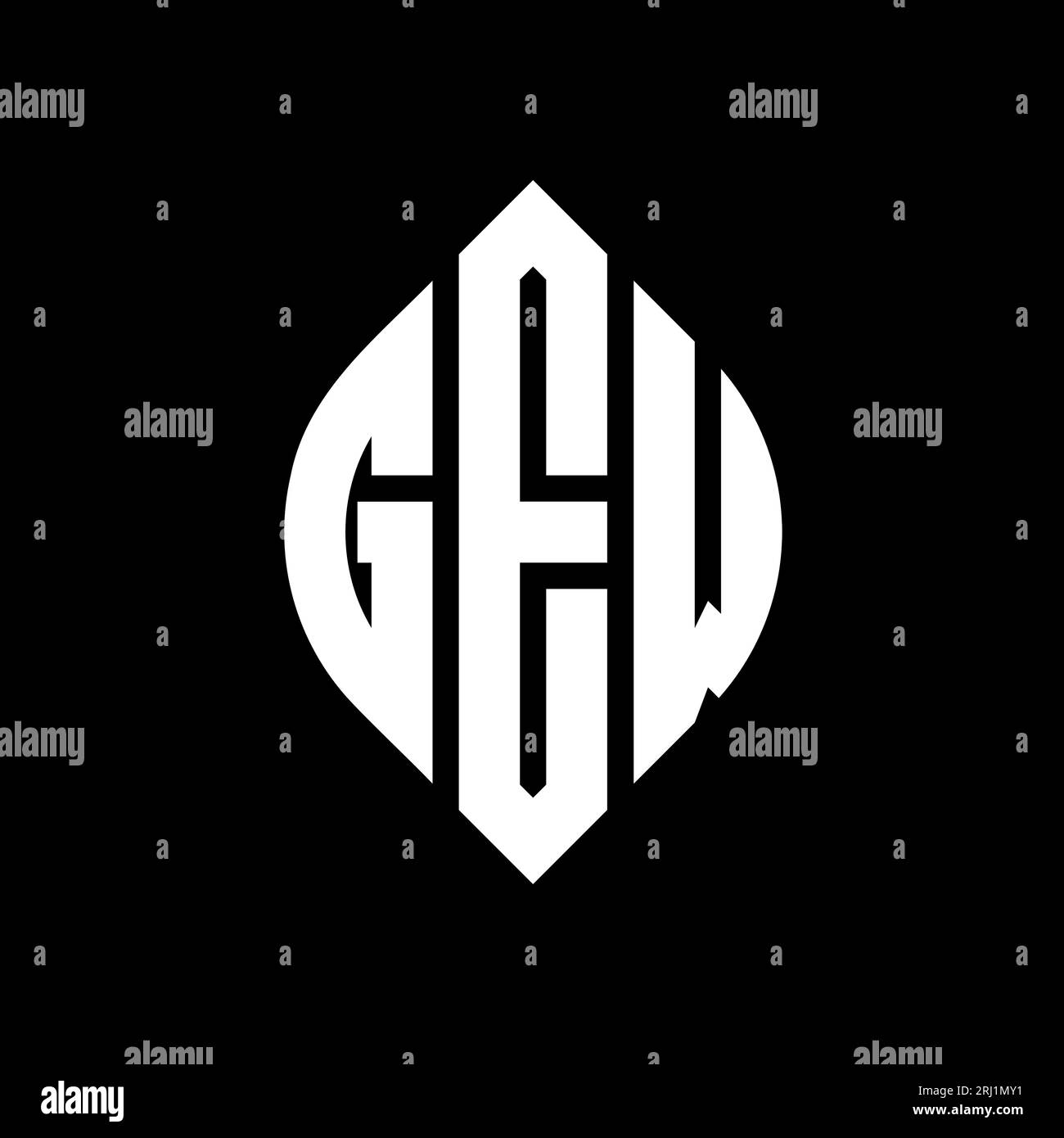 GEW circle letter logo design with circle and ellipse shape. GEW ...