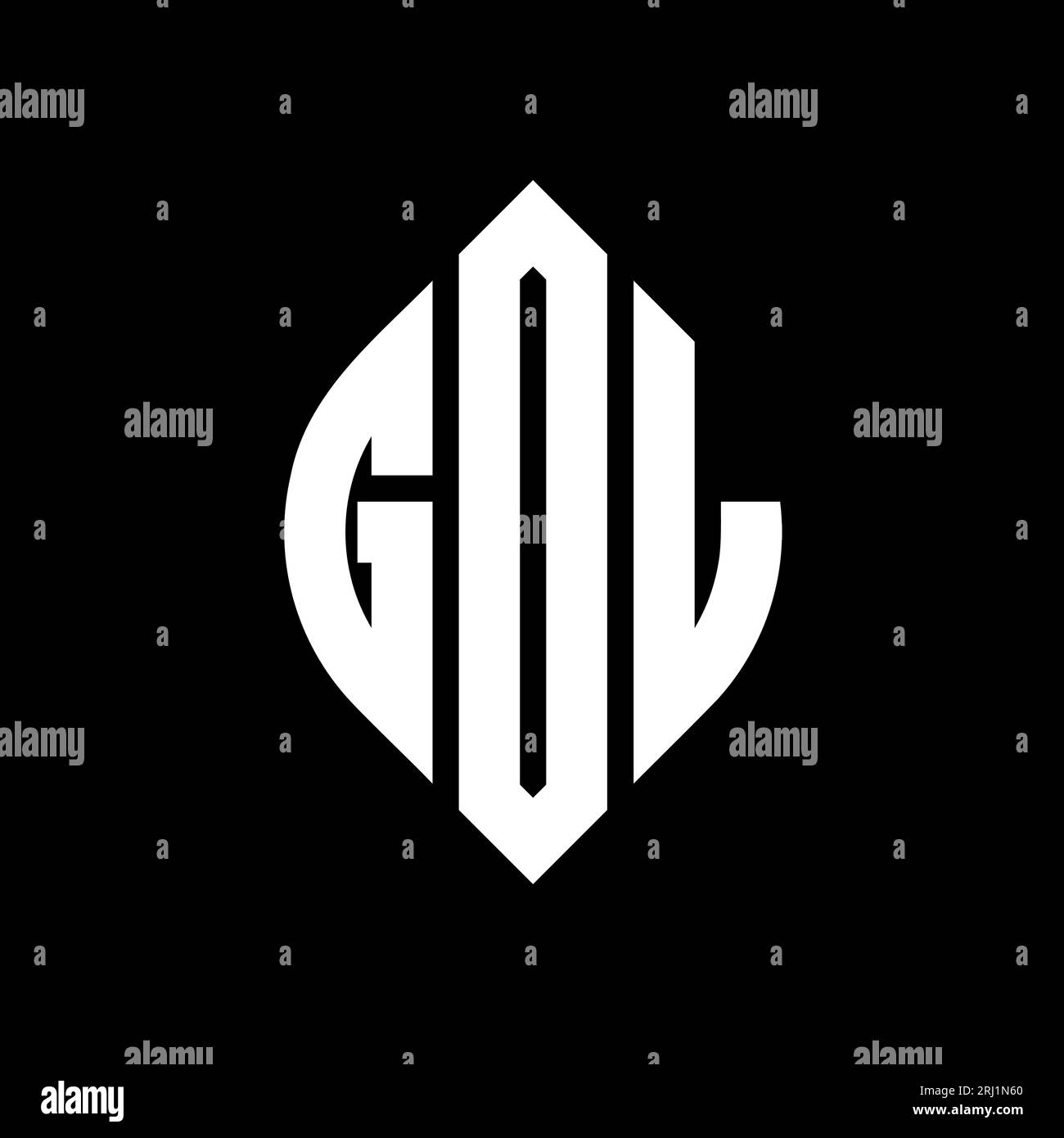 GDL circle letter logo design with circle and ellipse shape. GDL