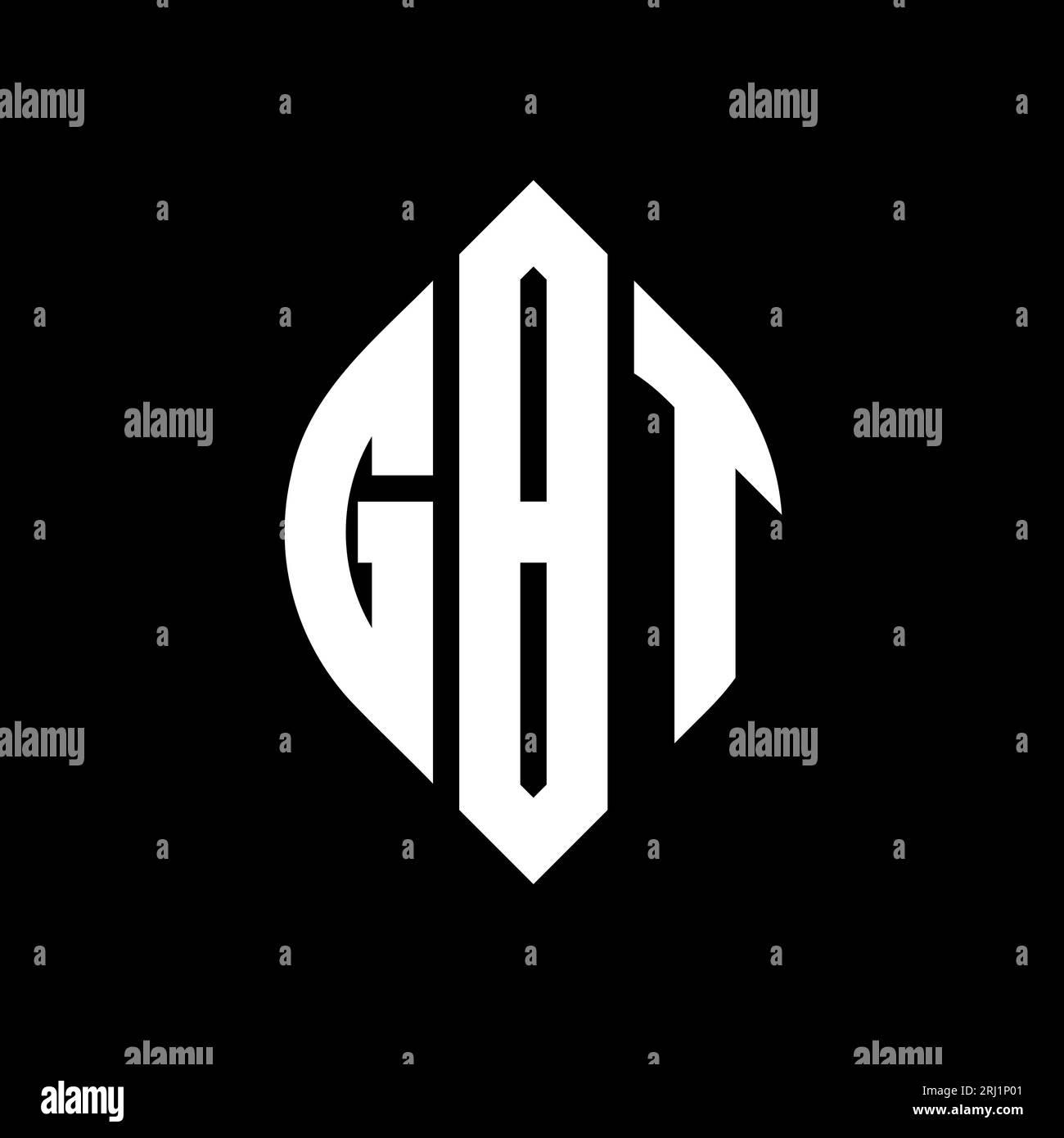 GBT circle letter logo design with circle and ellipse shape. GBT ellipse letters with