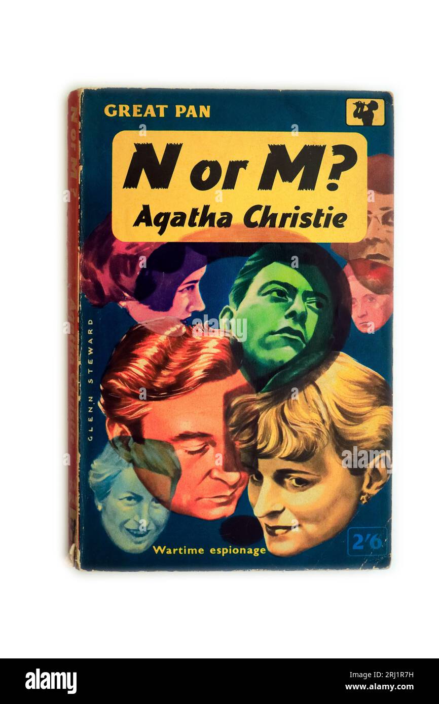 N or M? A novel by Agatha Christie. Book cover. Stock Photo