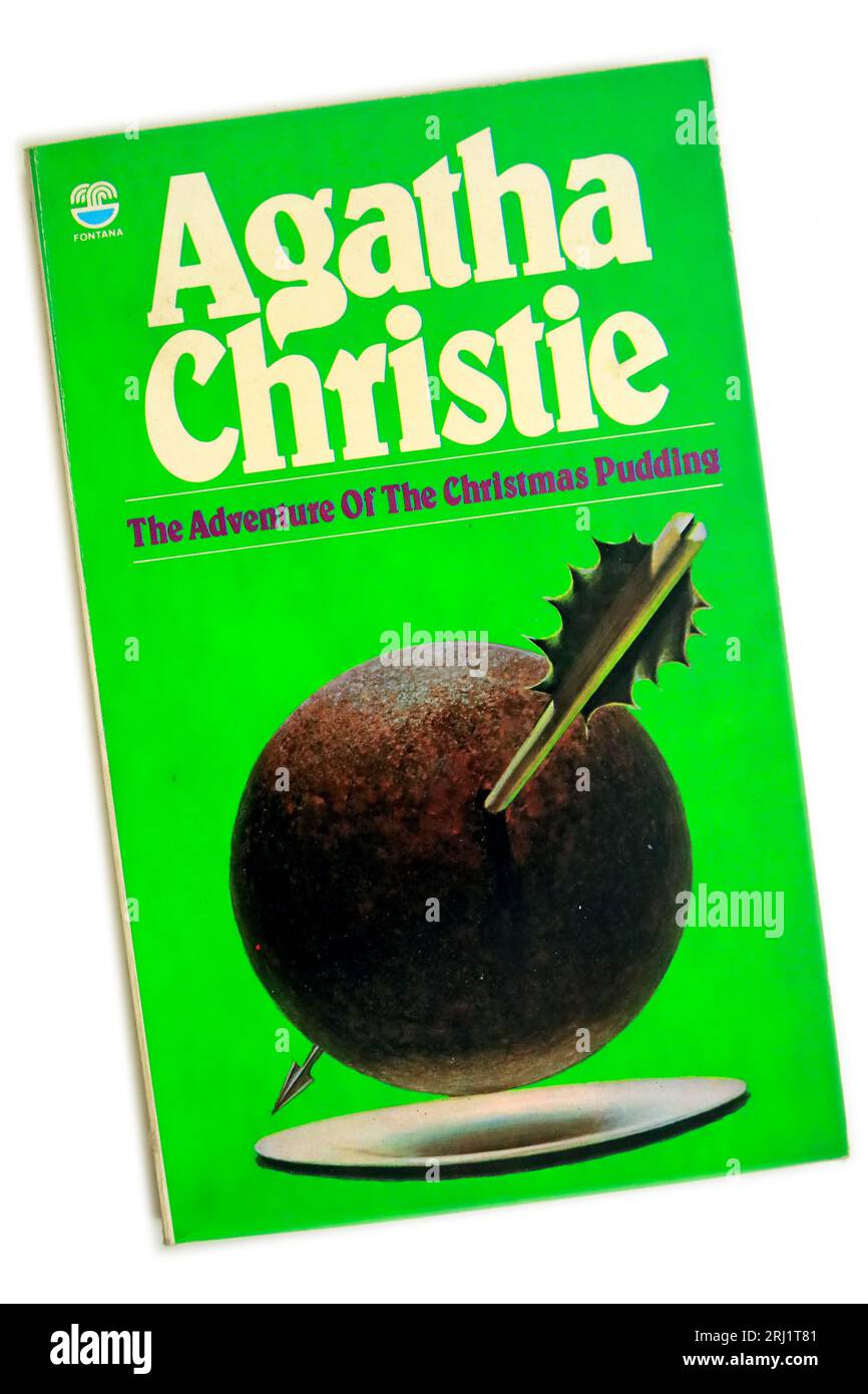 The Adventure of The Christmas Pudding - A  Novel by Agatha Christie. Stock Photo