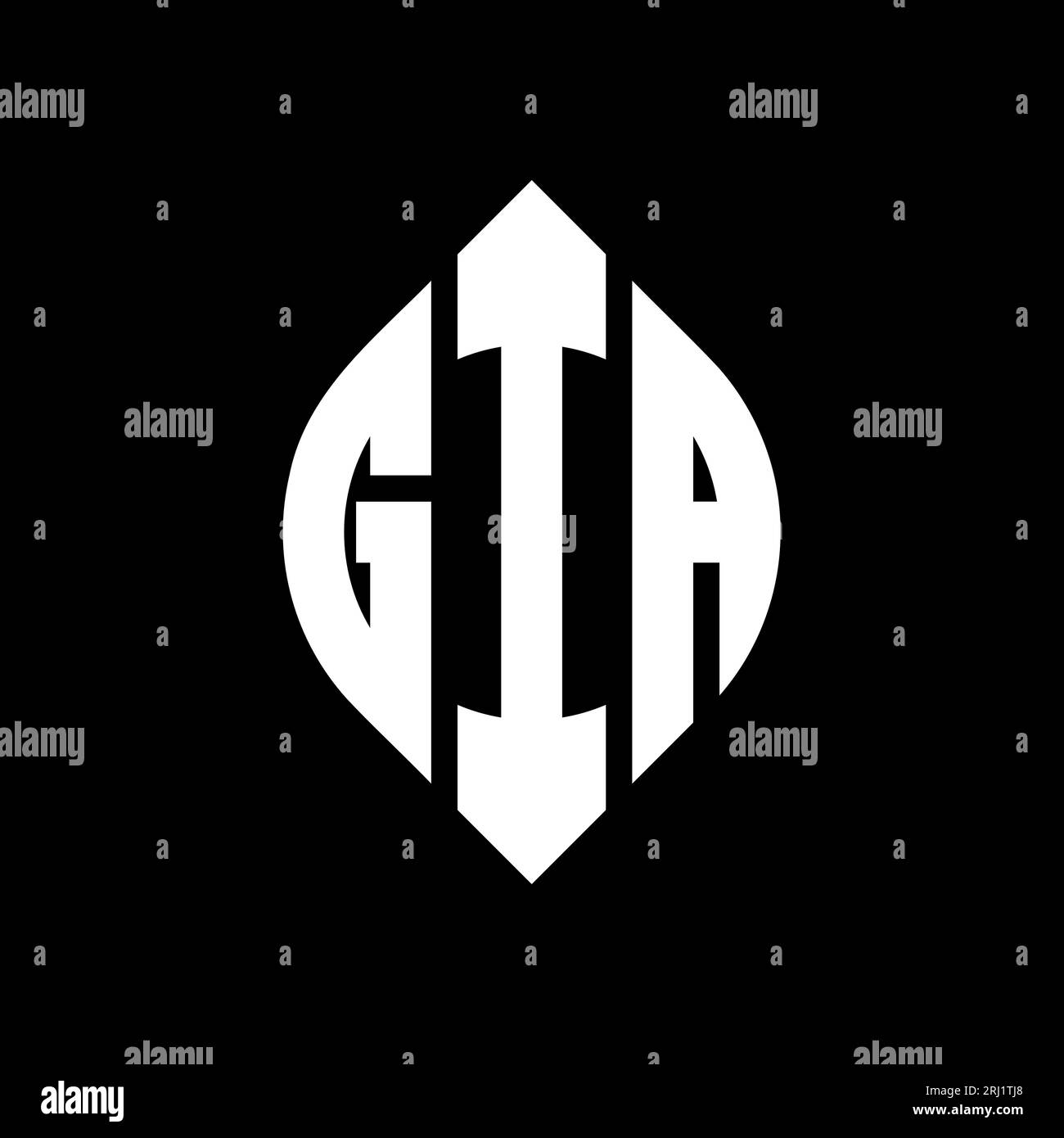 GIA circle letter logo design with circle and ellipse shape. GIA ...