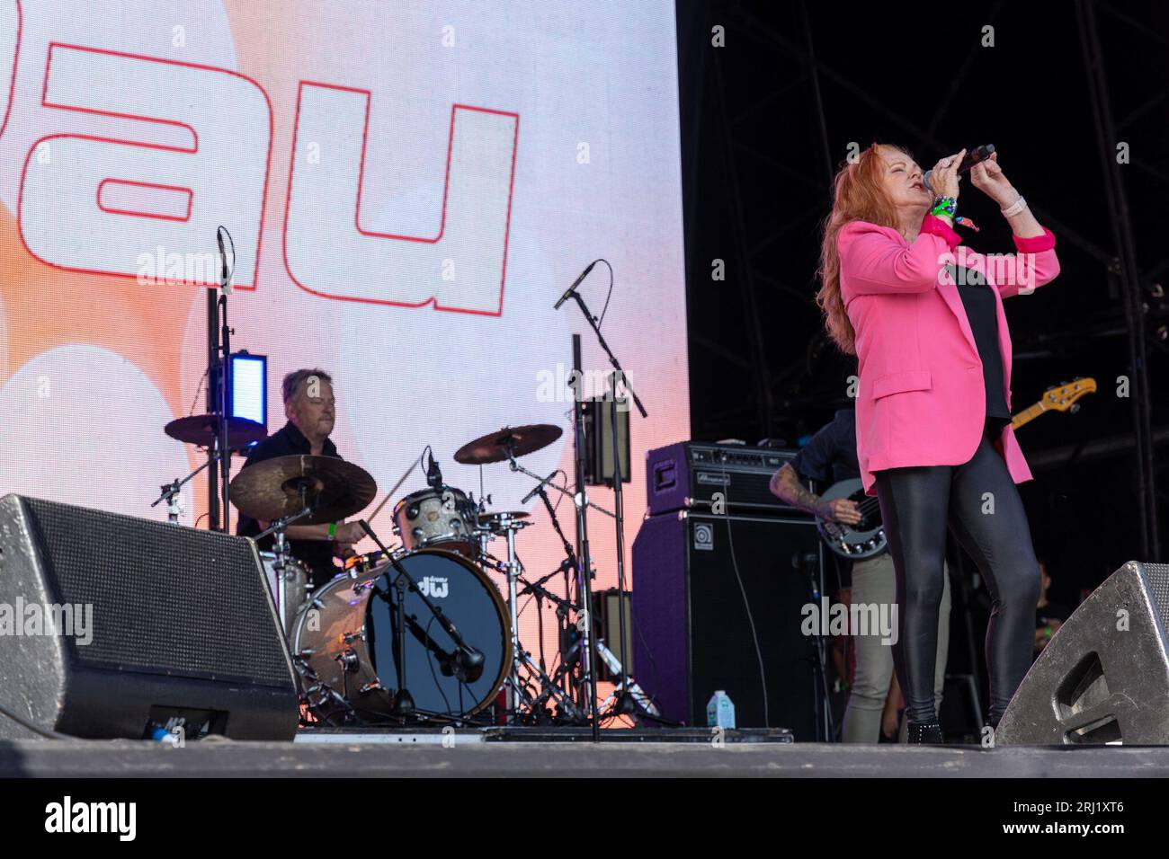 Camp Bestival, Weston Park, Shropshire, UK. 20th Aug, 2023. T'Pau perform at one of the UK's best loved and most successful Family Music Festivals. Carol Decker, Ronnie Rogers, Dave Hattee. Credit: Julian Kemp/Alamy Live News Stock Photo