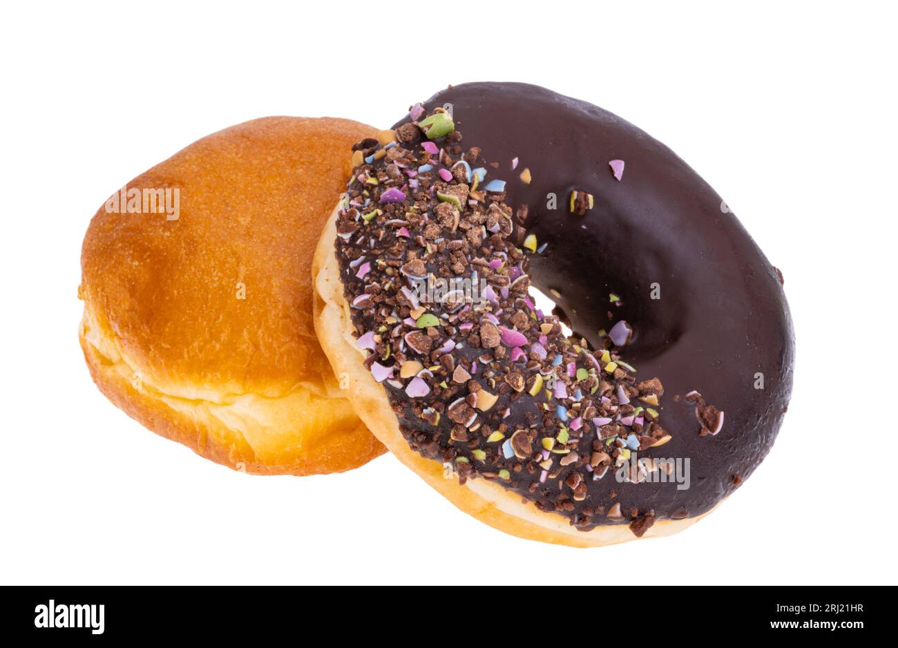 donuts in glaze isolated on white background Stock Photo - Alamy