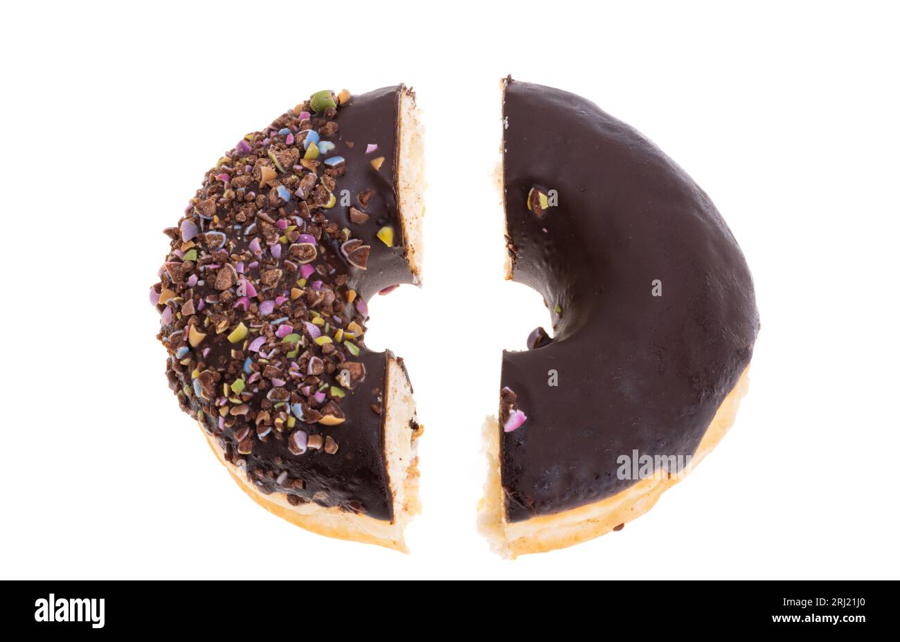 donuts in glaze isolated on white background Stock Photo - Alamy