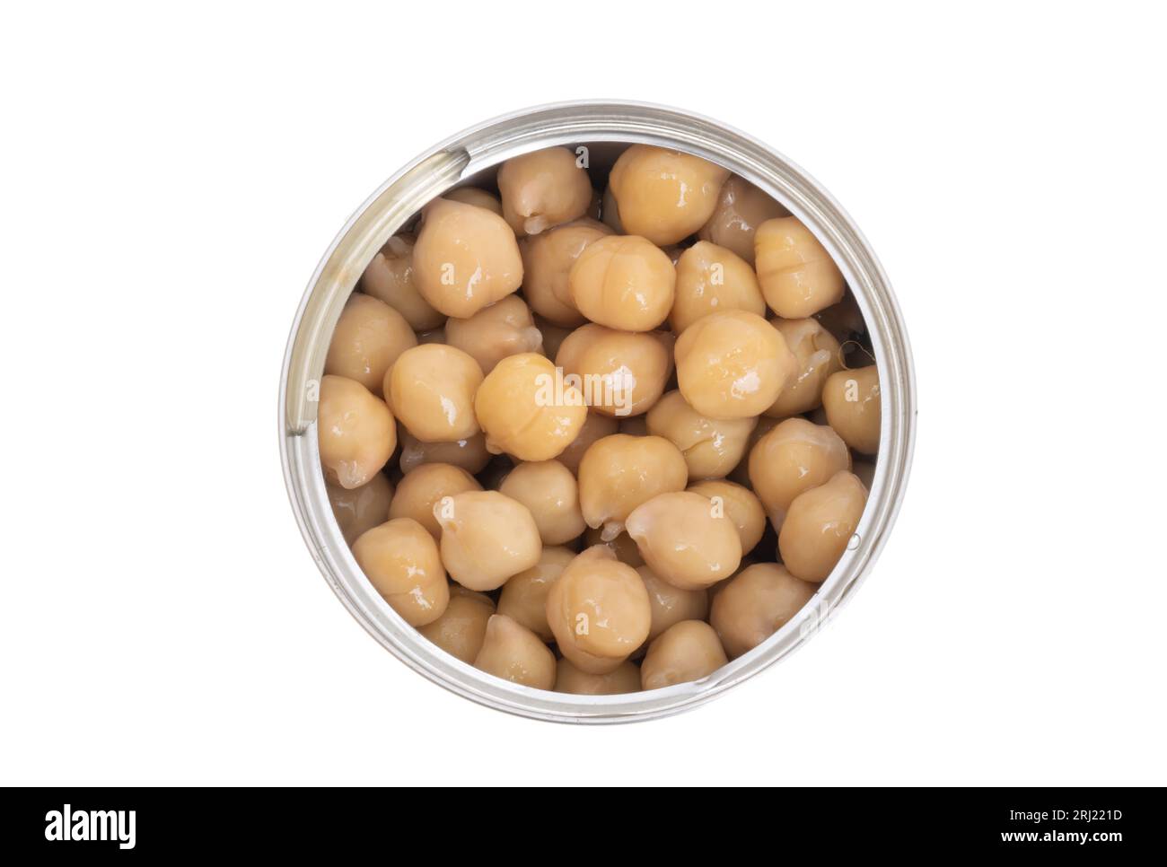 chickpeas in a can isolated on white background Stock Photo - Alamy