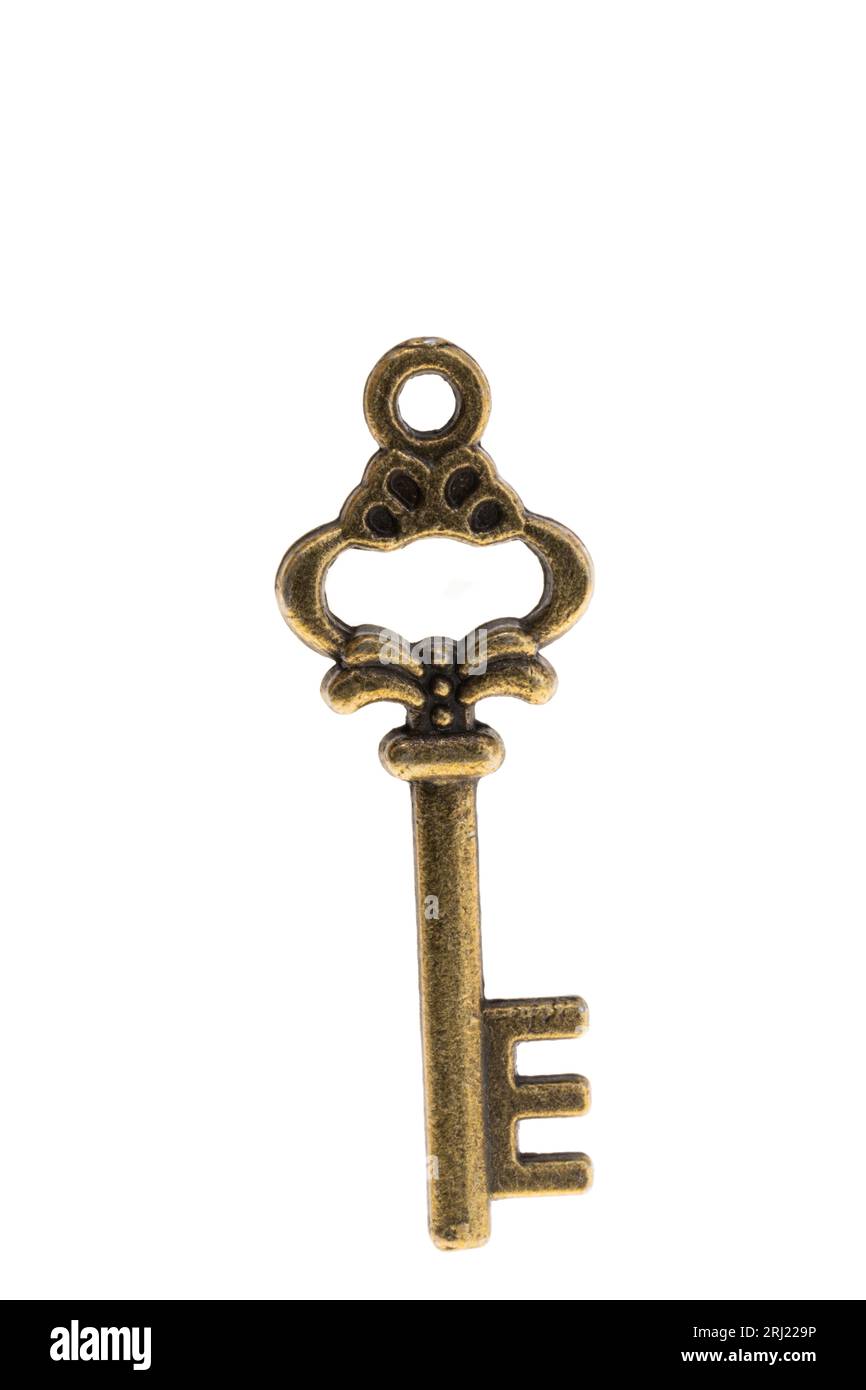 vintage key isolated on white background Stock Photo - Alamy