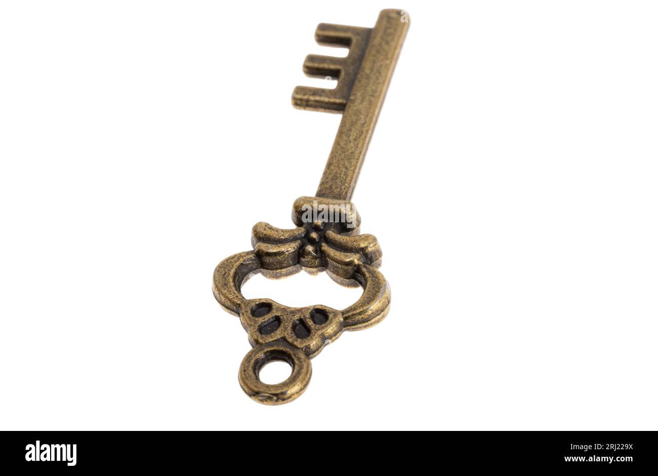 vintage key isolated on white background Stock Photo - Alamy