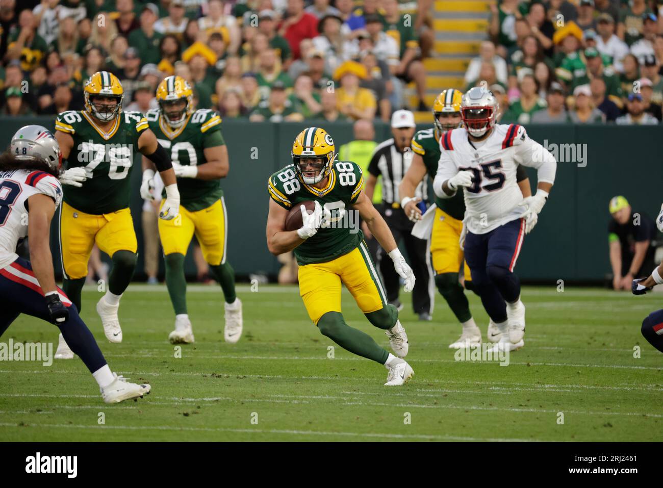 Green Bay Packers tight end Luke Musgrave (88) during a preseason NFL  football game Saturday, Aug. 19, 2023, in Green Bay, Wis. (AP Photo/Mike  Roemer Stock Photo - Alamy