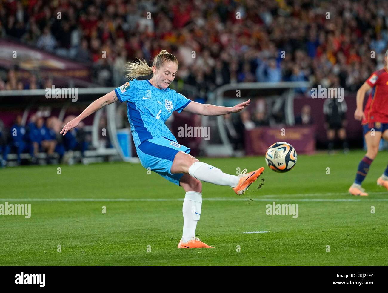 August 20 2023: Keira Walsh (England) controls the ball during a FiFA Womens World Cup Final game, Spain versus England, at Olympic Stadium, Sydney, Australia. Kim Price/CSM Stock Photo