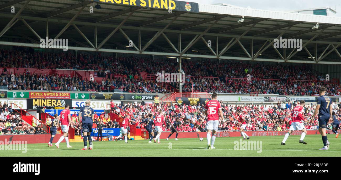 Wrexham AFC v Swindon Town played at Wrexham 90 mins of action ending  5 all draw (Terry Scott / SPP) Stock Photo